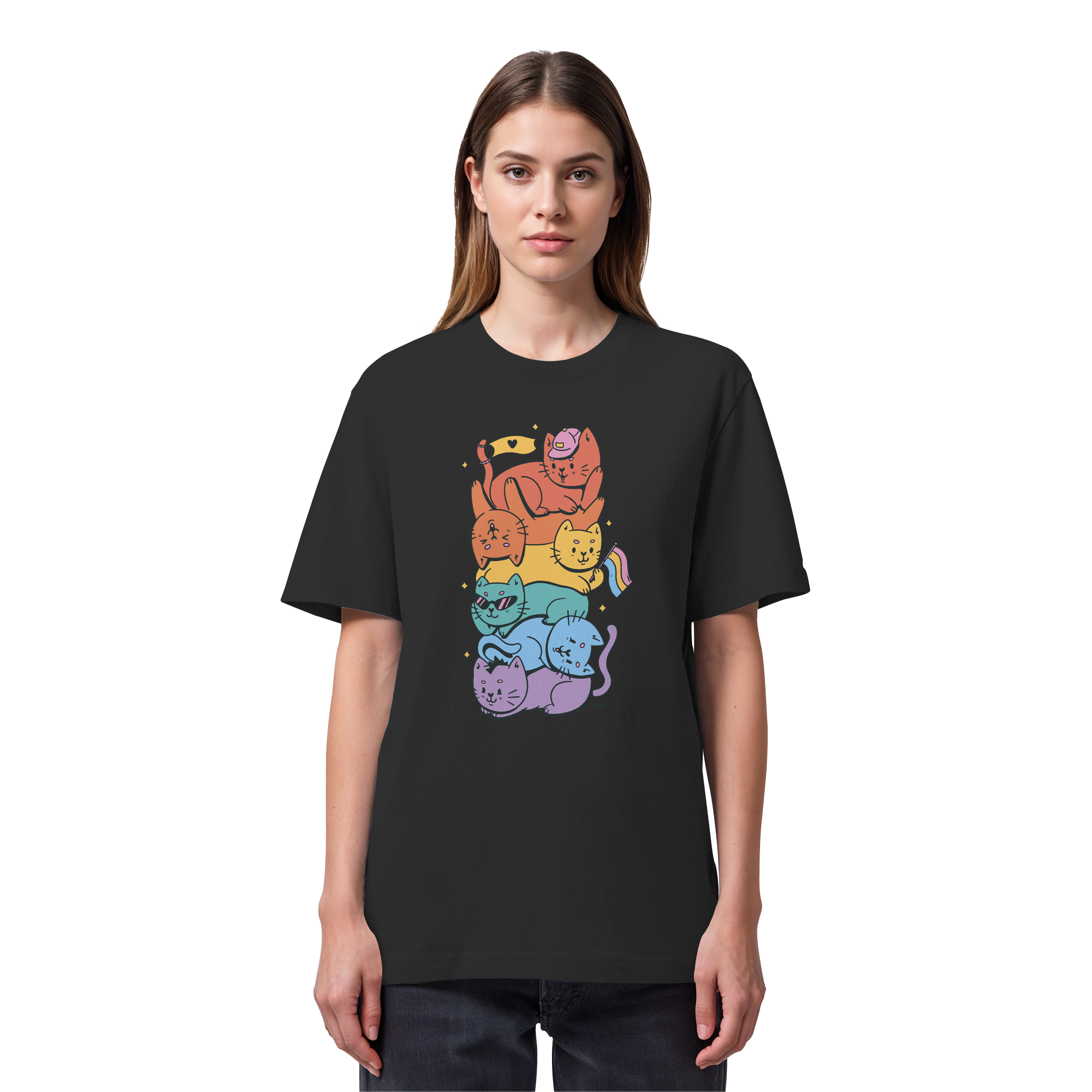 LGBTQ+ Katzen - Organic Heavy T-Shirt