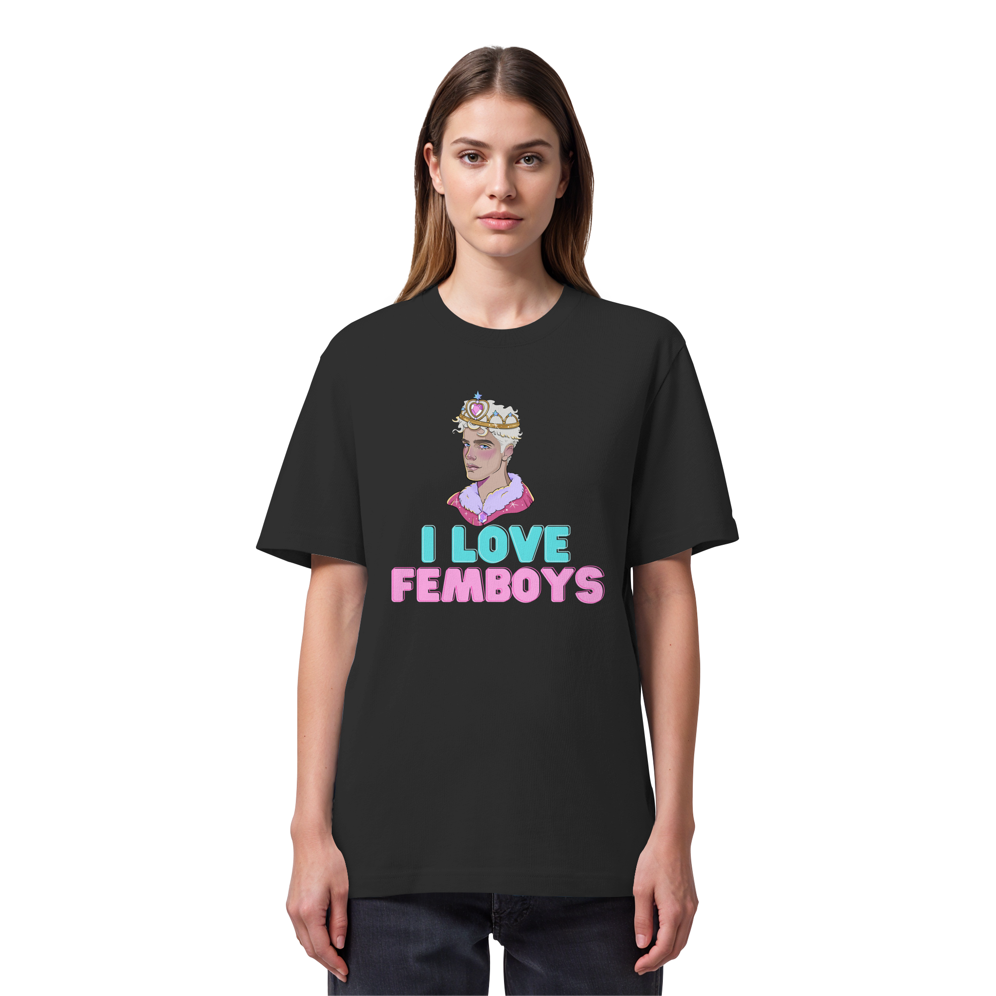 I Love Femboys "Royal Blush Edition" - Organic Heavy T-Shirt