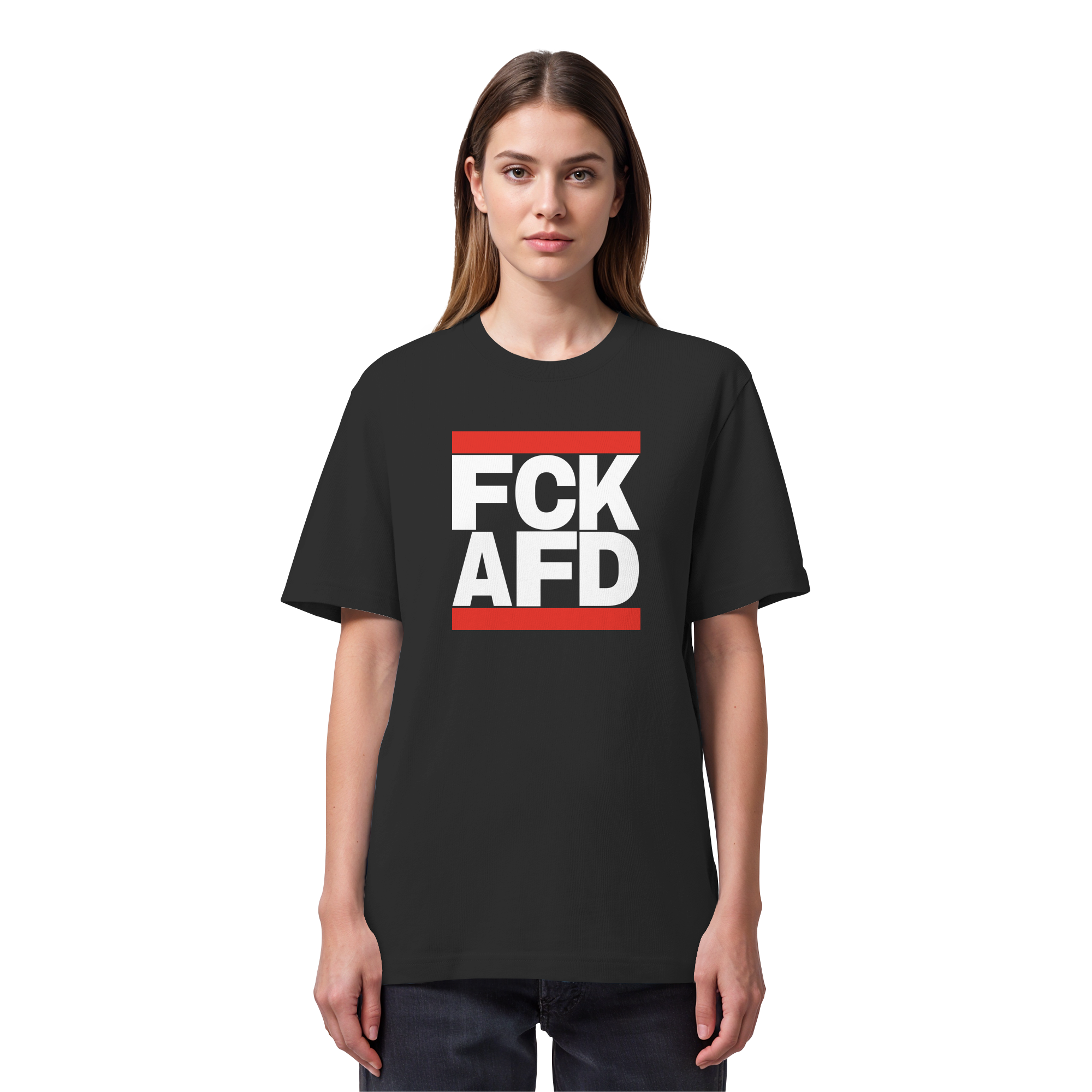 FCK AFD (weiße Schrift) - Organic Heavy T-Shirt
