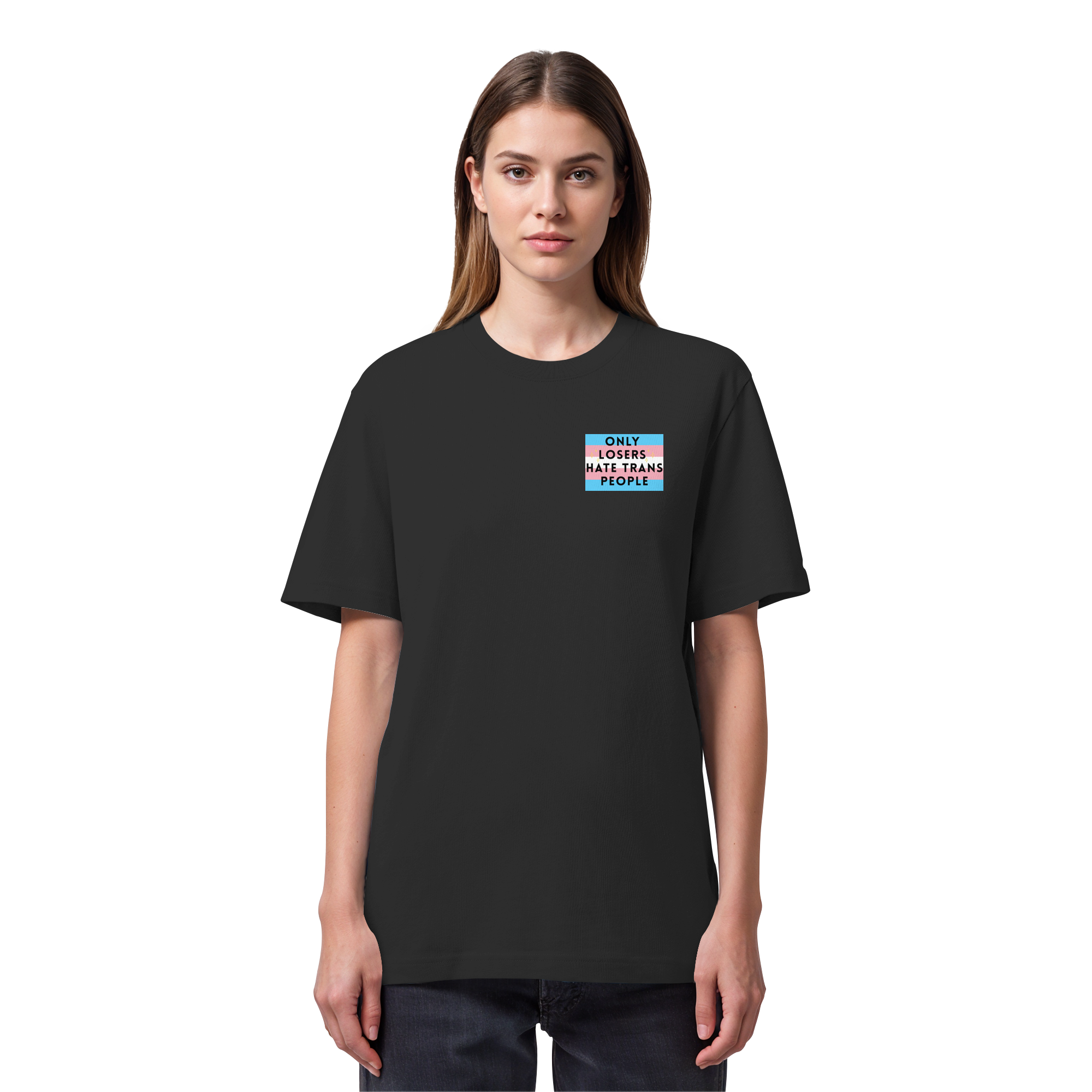 Only Losers hate Trans People - Organic Heavy T-Shirt