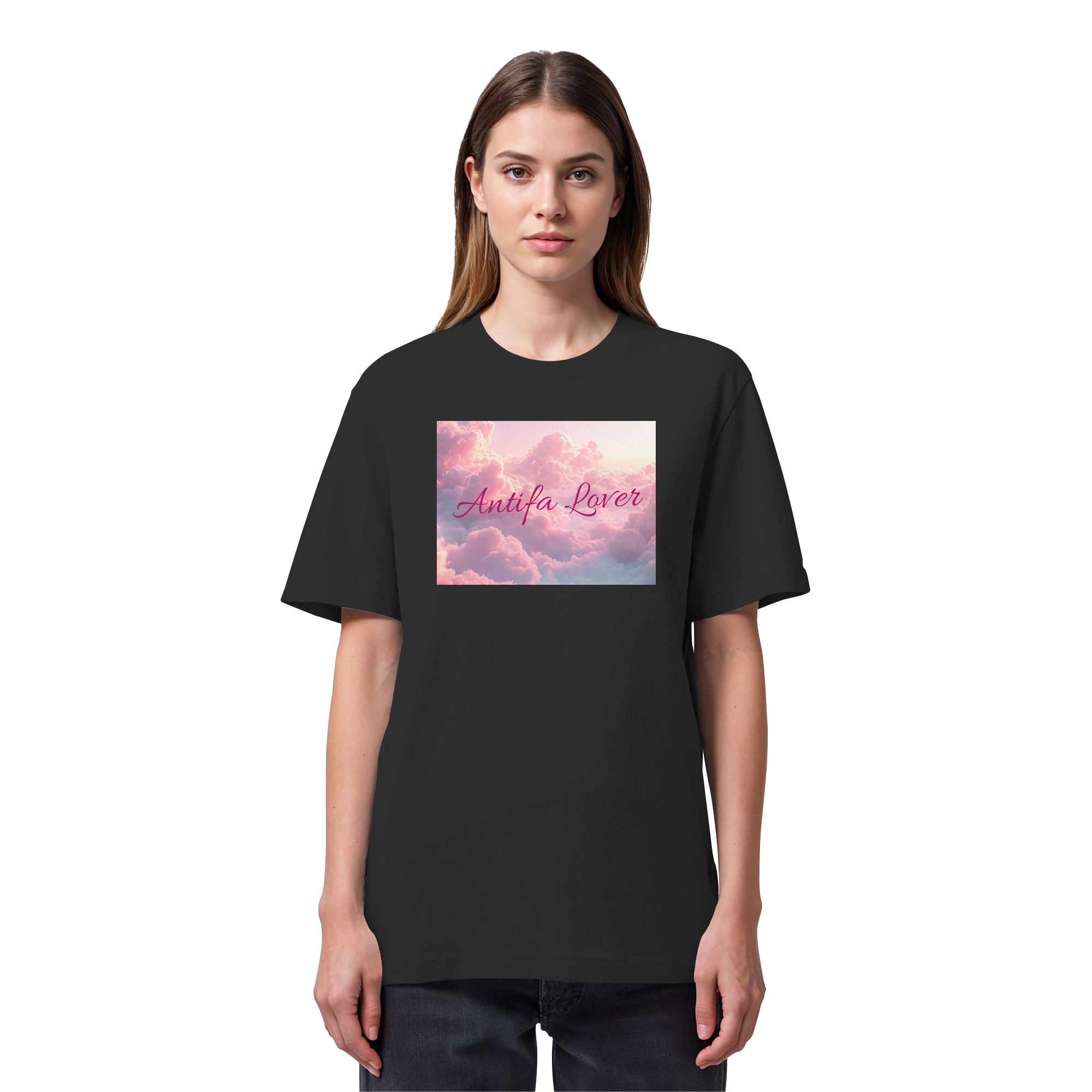 Antifa Lover Backprint - Organic Heavy T-Shirt