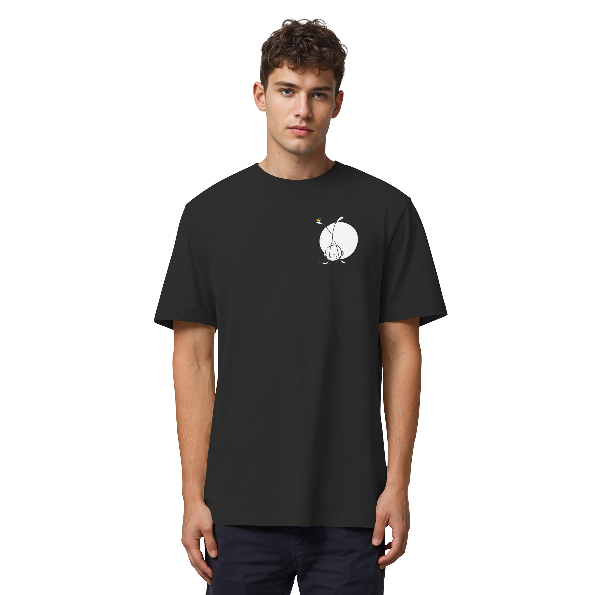 Seelenmännchen "Handstand Edition" Brustprint (dunkel) - Organic Heavy T-Shirt