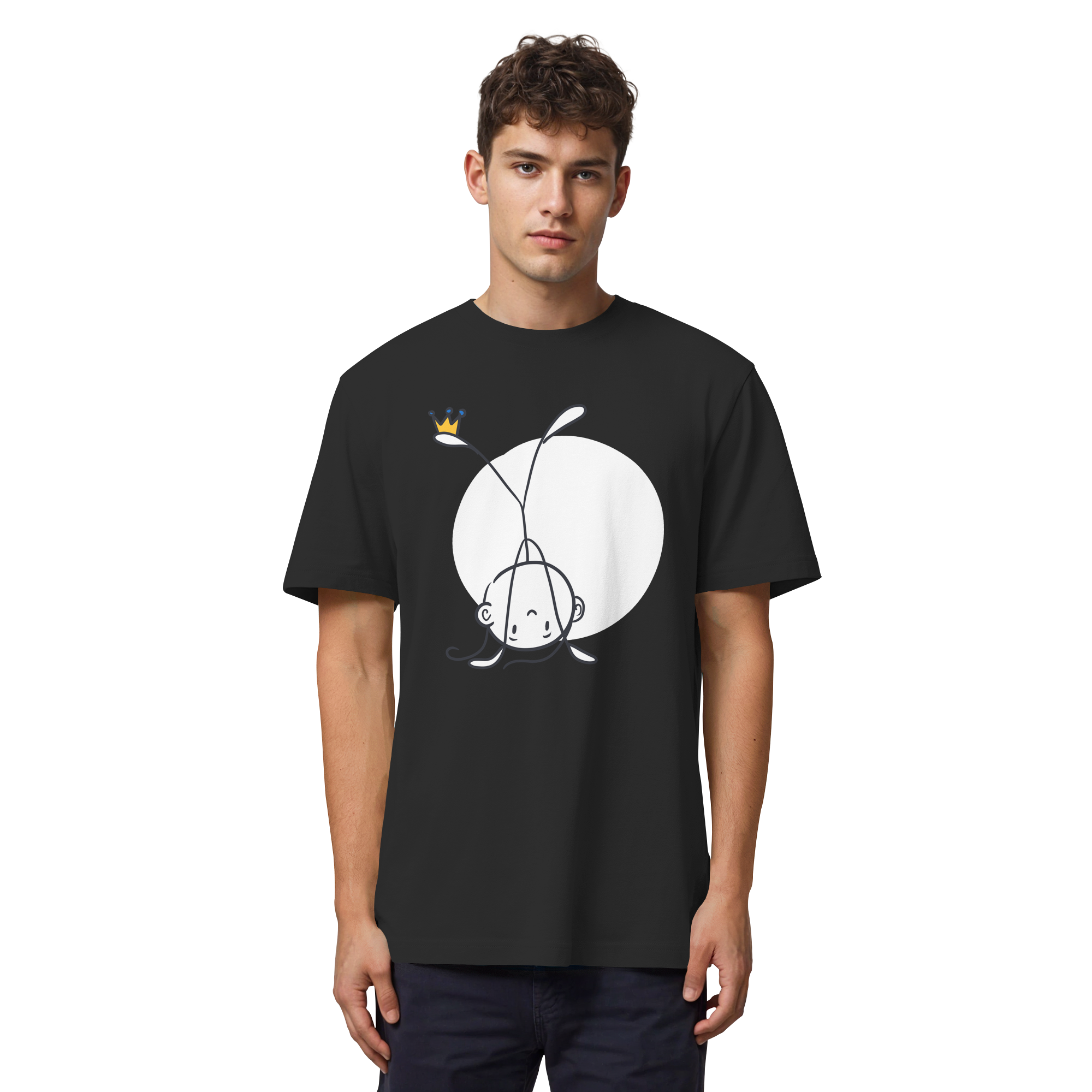 Seelenmännchen "Handstand Edition" Frontprint (dunkel) - Organic Heavy T-Shirt