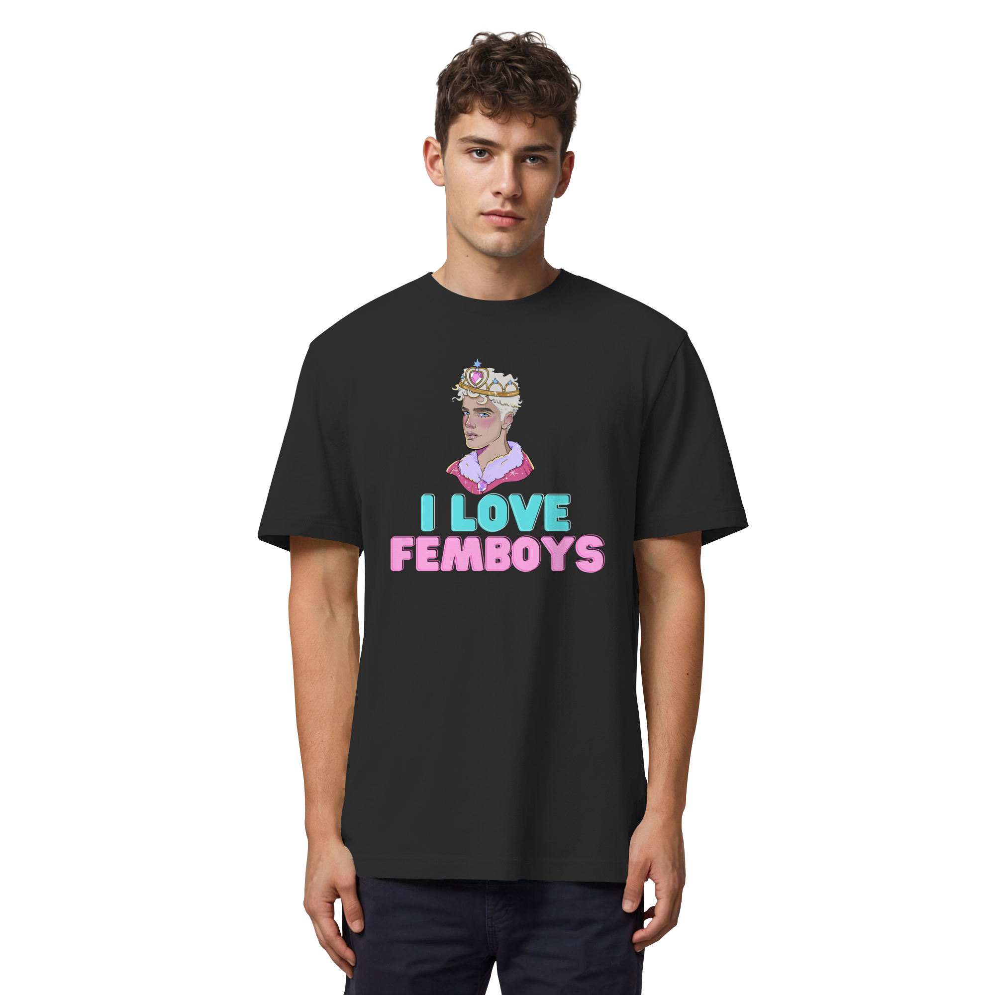 I Love Femboys "Royal Blush Edition" - Organic Heavy T-Shirt