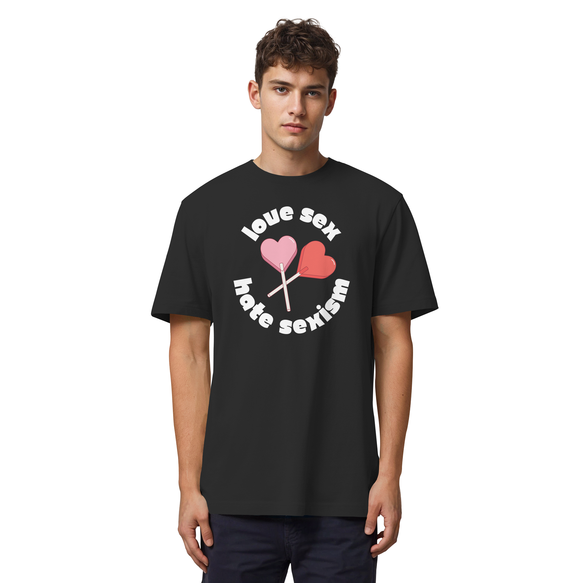 Love Sex Hate Sexism - Organic Heavy T-Shirt