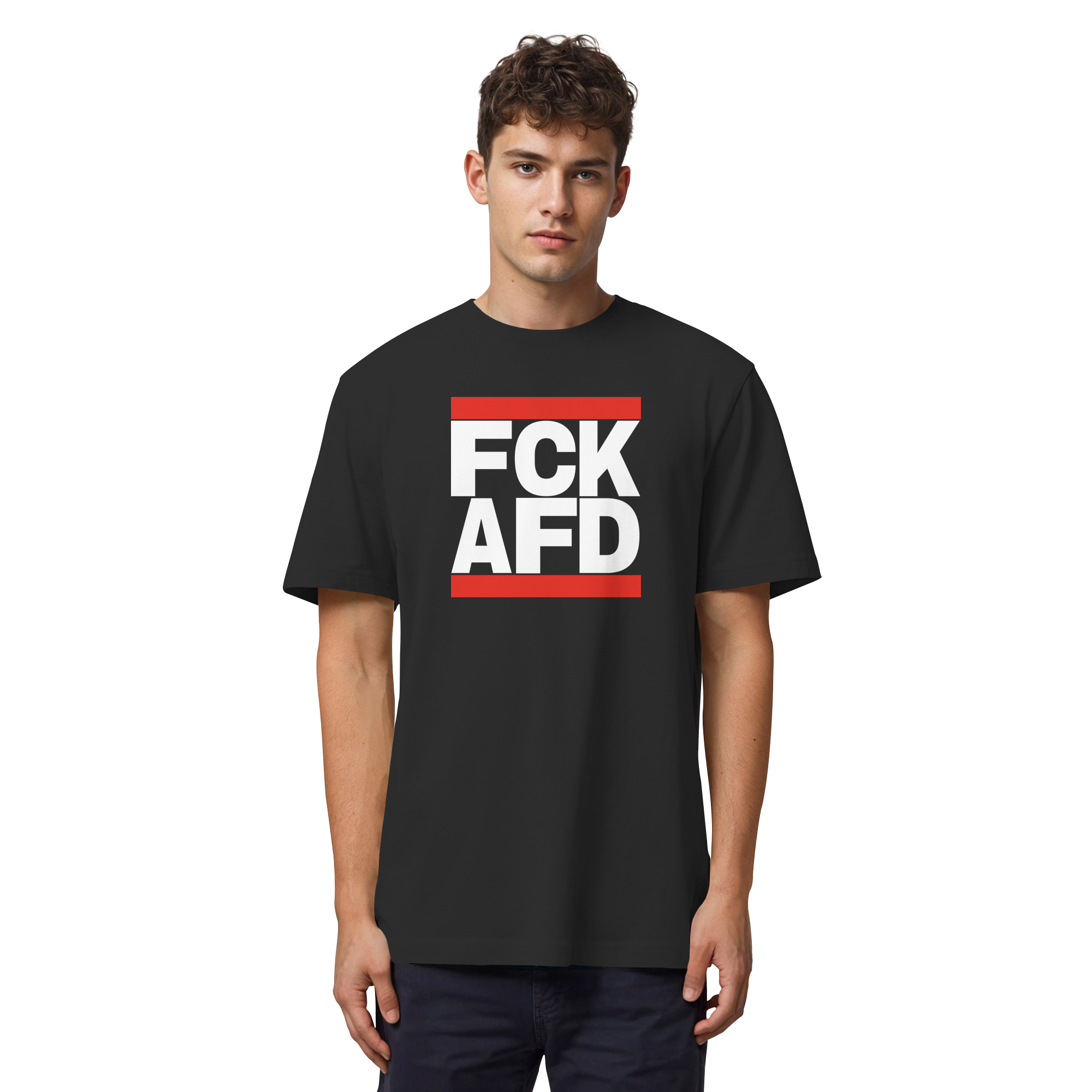 FCK AFD (weiße Schrift) - Organic Heavy T-Shirt