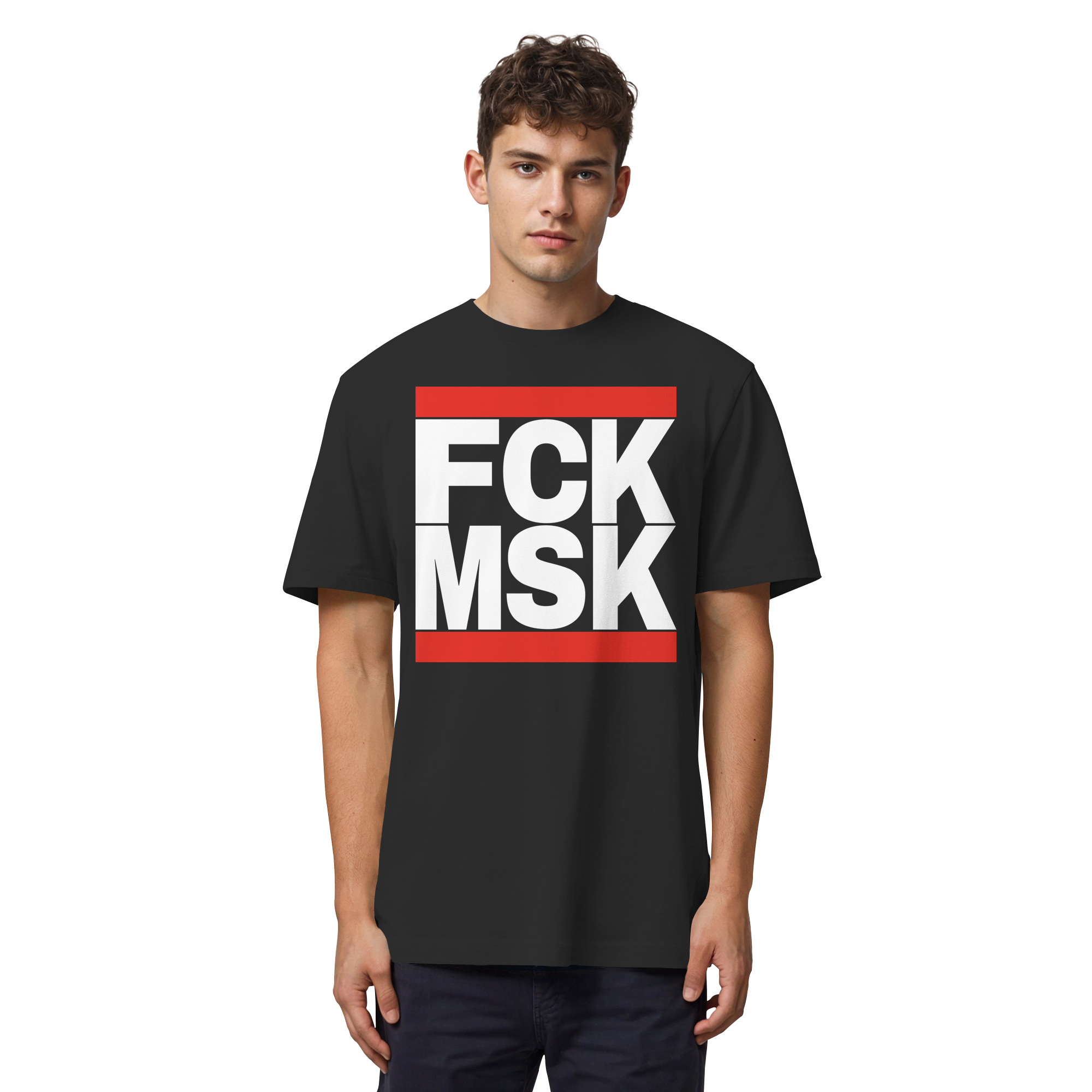 FCK MSK (weiße Schrift) - Organic Heavy T-Shirt