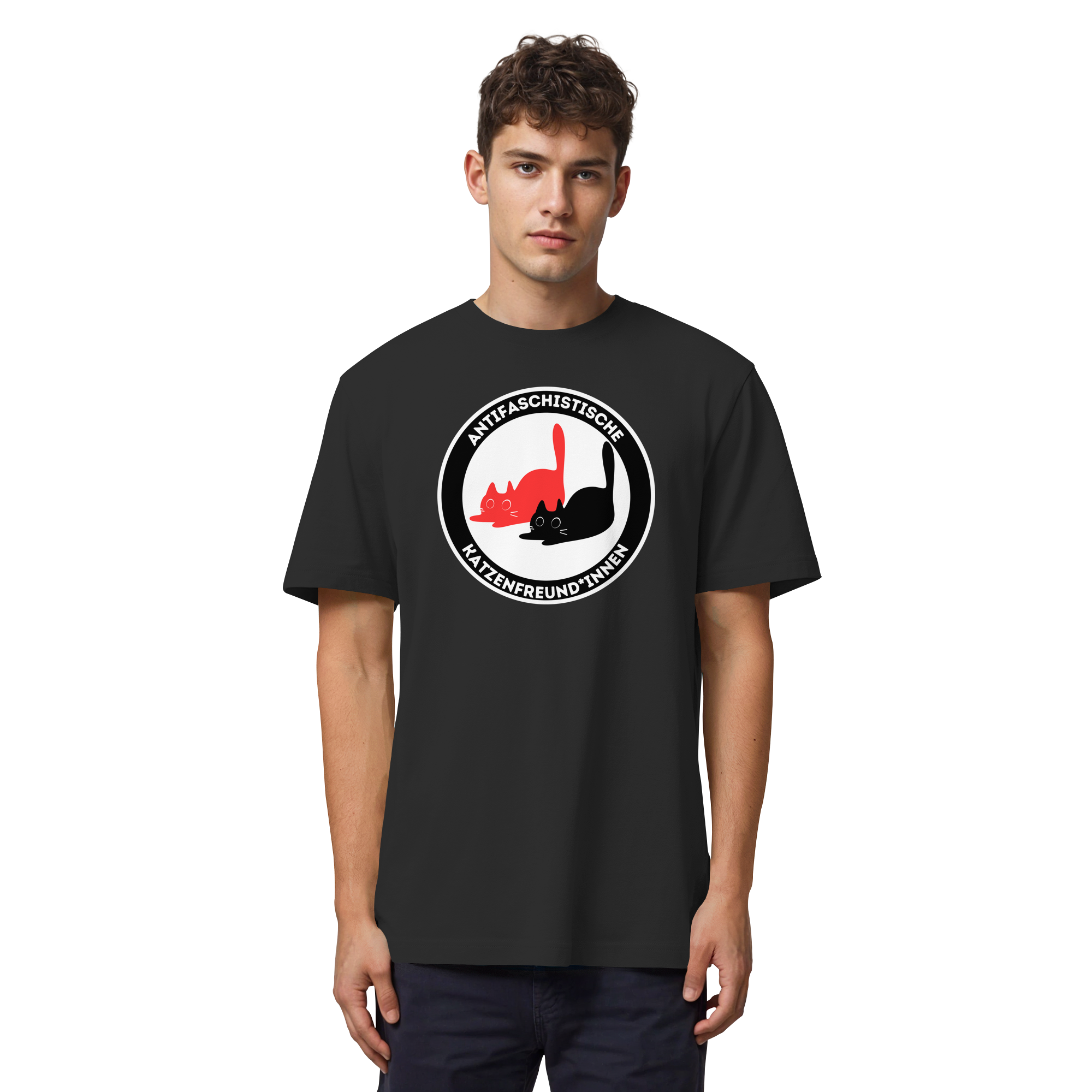 Antifaschistische Katzenfreund*innen - Organic Heavy T-Shirt