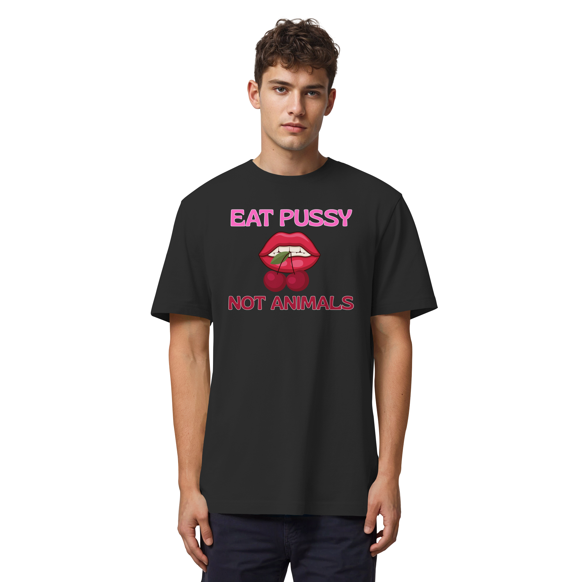 Eat Pussy Not Animals "Cherry Bite Edition" - Organic Heavy T-Shirt