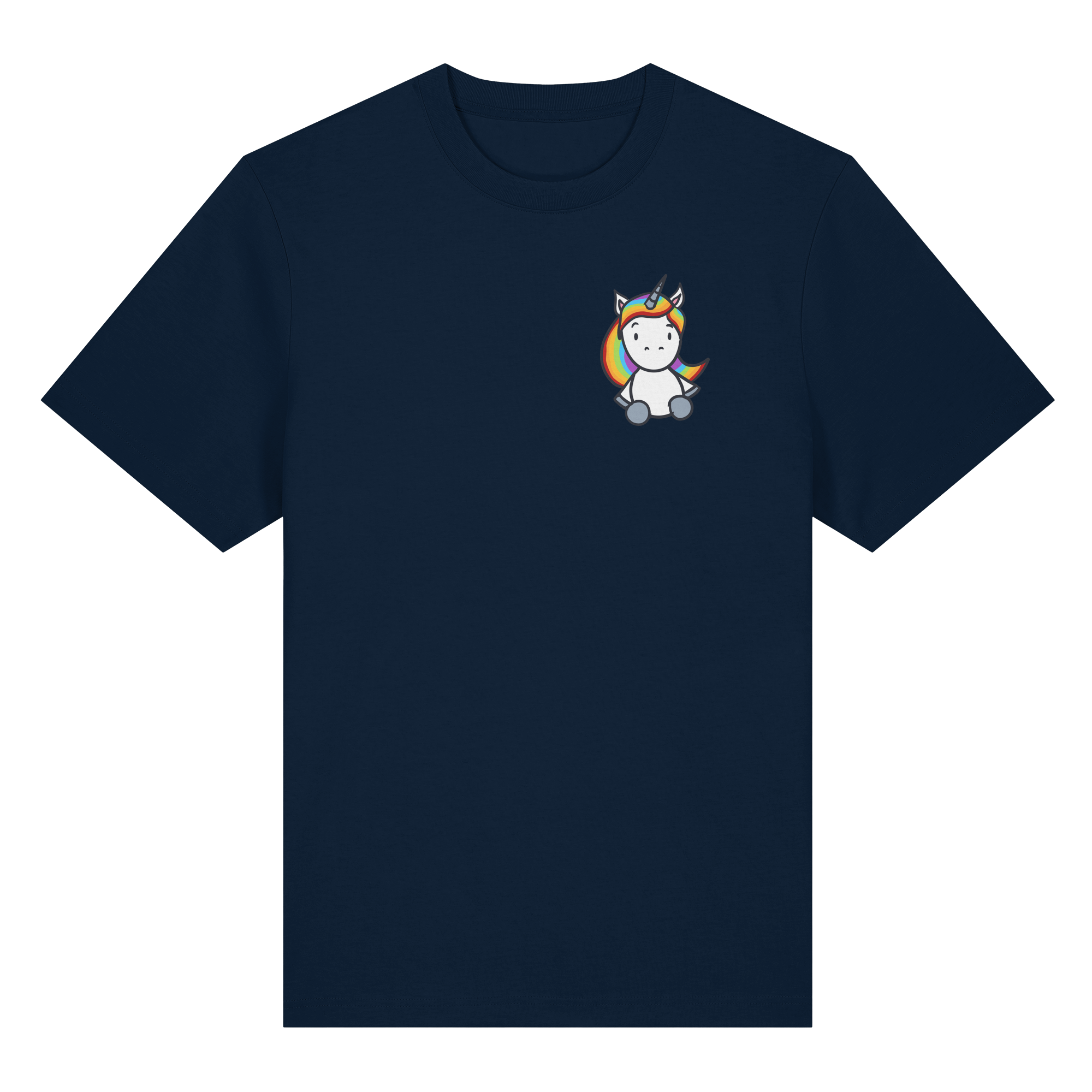 Schwarz Weiß wird Regenbogen Farben Backprint (dunkel) - Organic Heavy T-Shirt