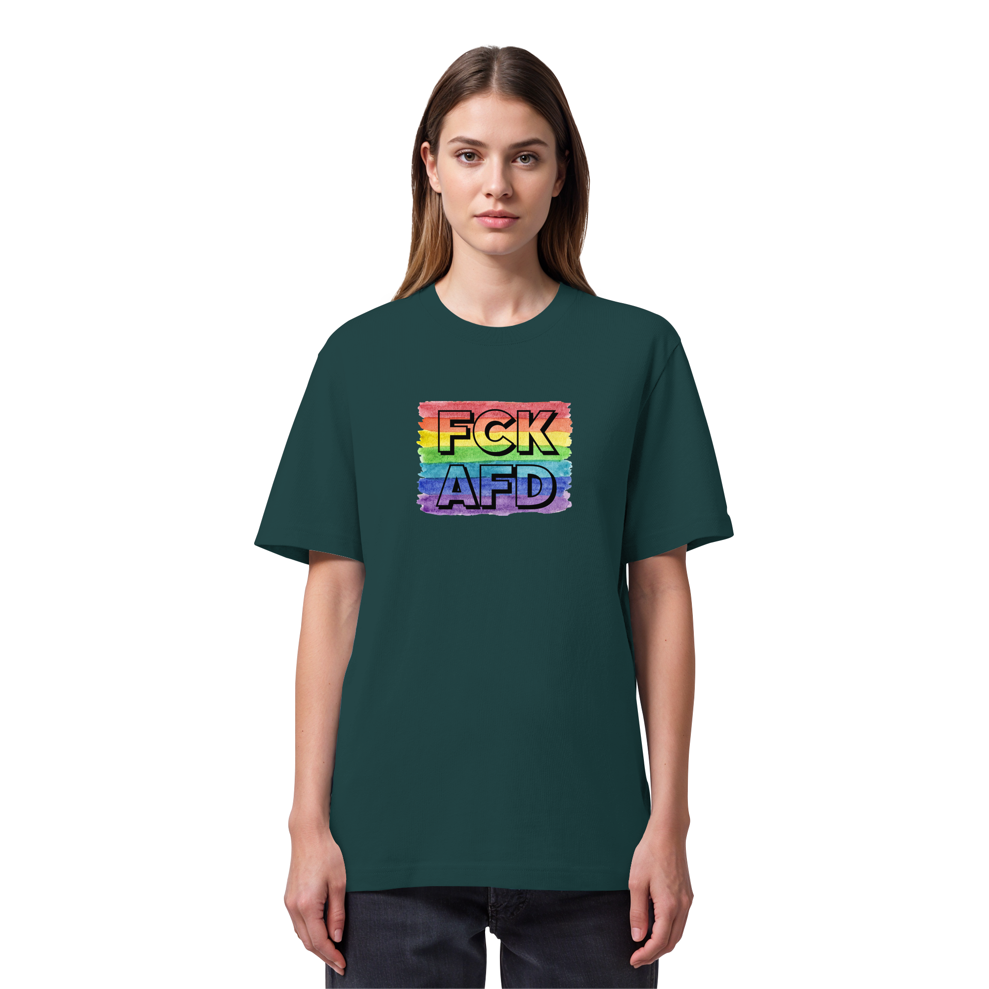 FCK AFD "Rainbow Resistance Edition" - Organic Heavy T-Shirt
