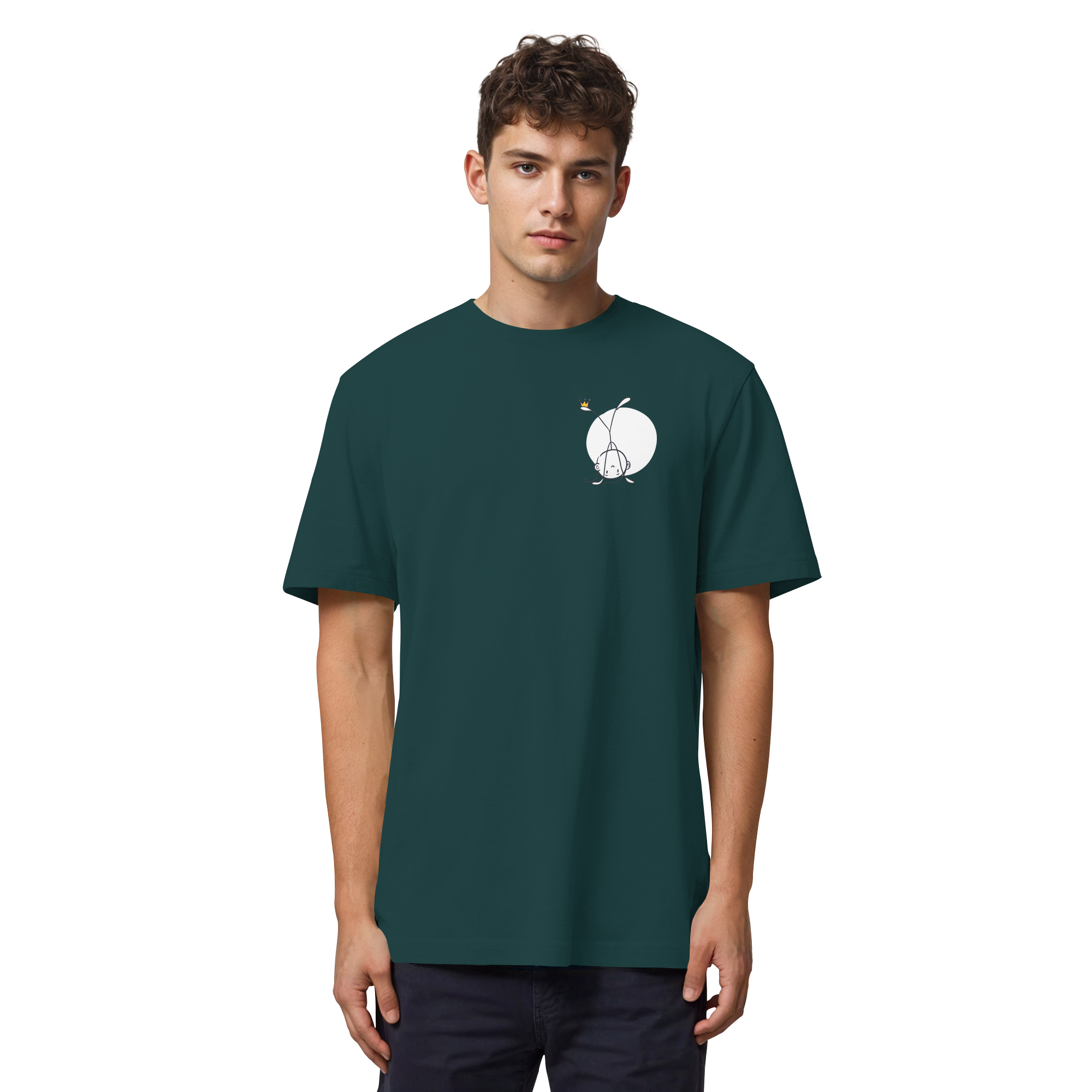 Seelenmännchen "Handstand Edition" Brustprint (dunkel) - Organic Heavy T-Shirt