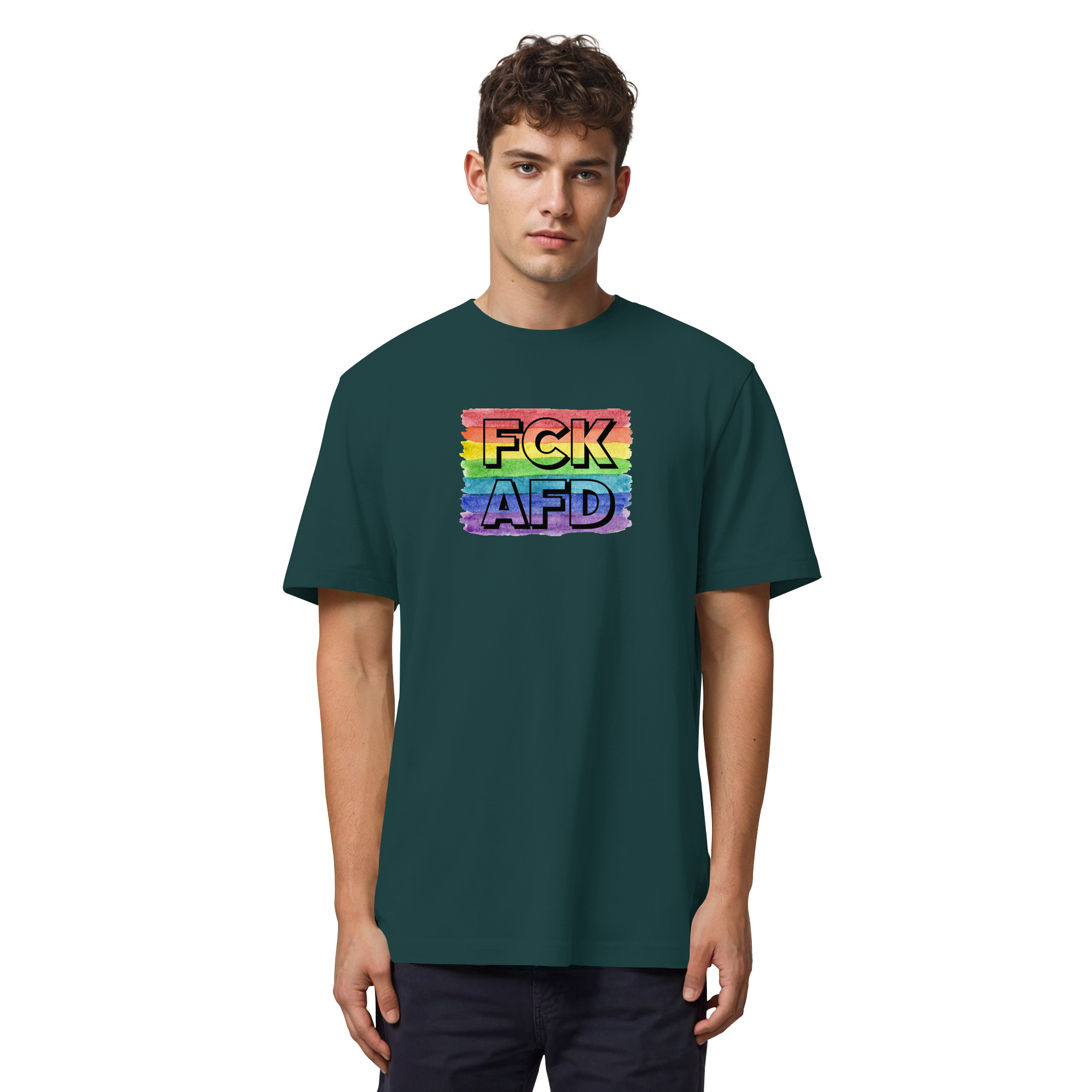 FCK AFD "Rainbow Resistance Edition" - Organic Heavy T-Shirt