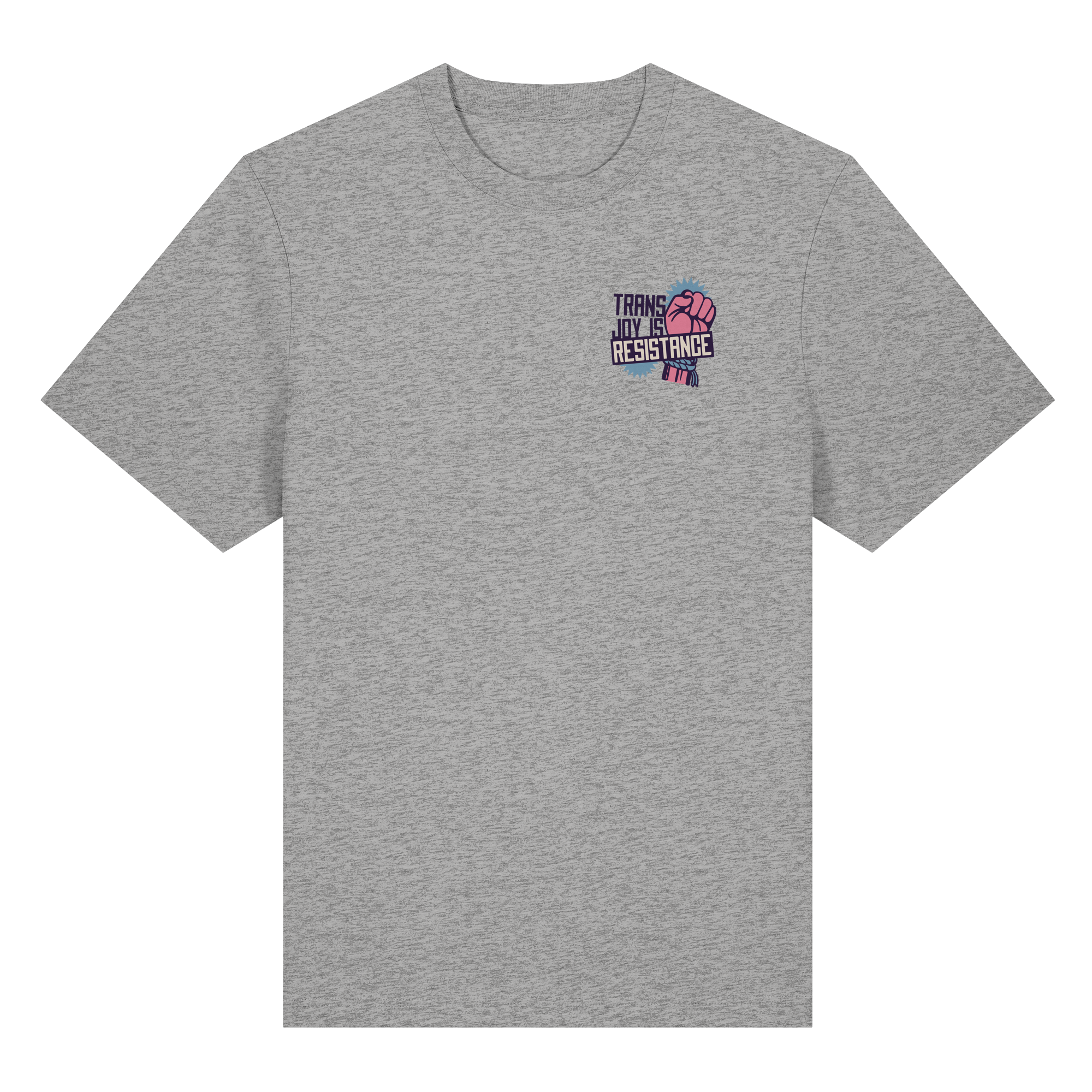 Trans Joy Is Resistance "Raised Fist Edition" - Organic Heavy T-Shirt