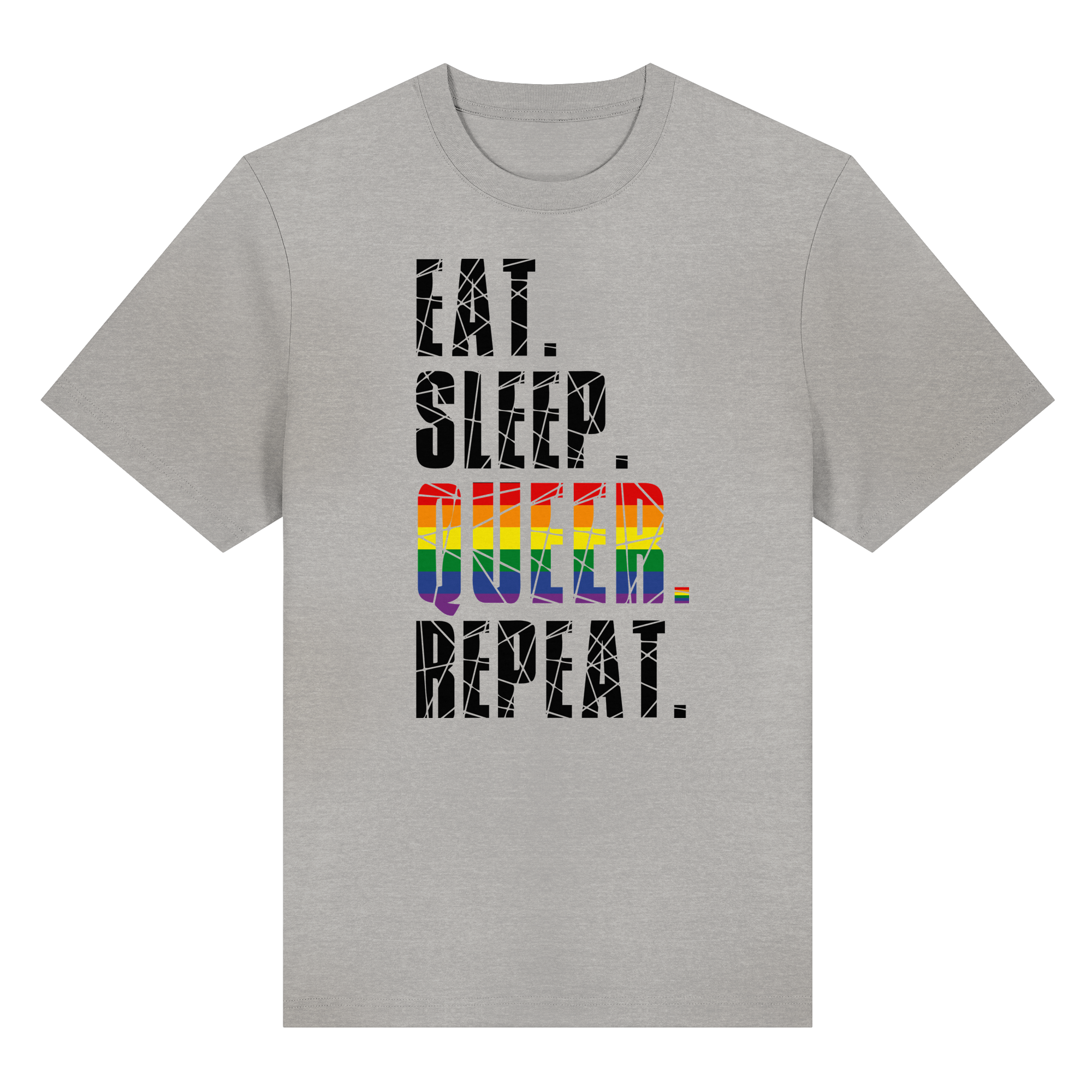 EAT. SLEEP. QUEER. REPEAT. - Organic Heavy T-Shirt
