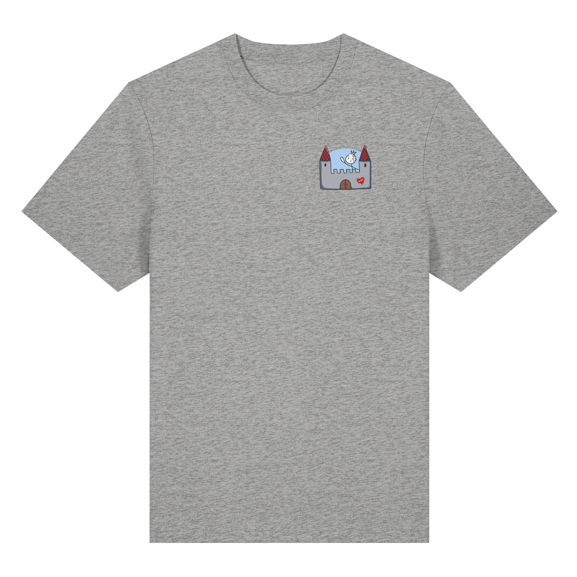 Seelenmännchen "Schloss Edition" Brustprint (hell) - Organic Heavy T-Shirt