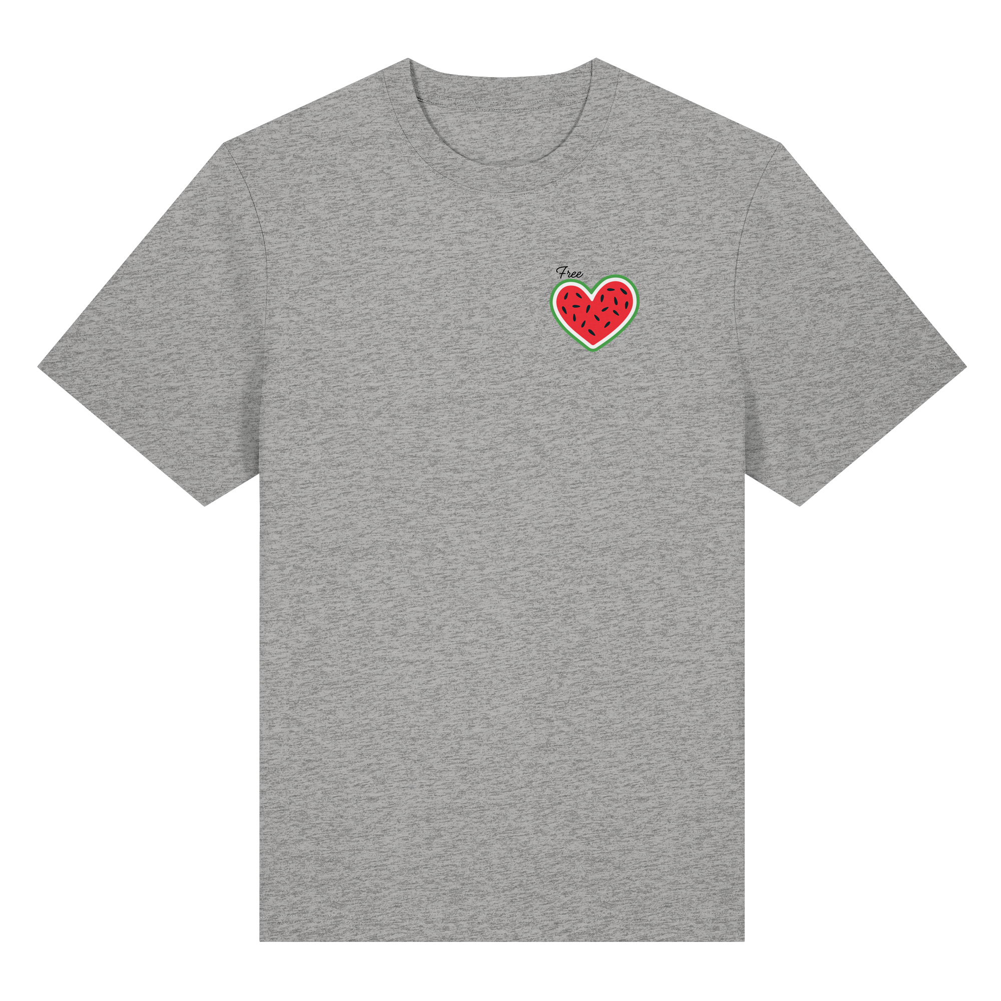 Free Palestine "Melon Heart Edition" - Organic Heavy T-Shirt