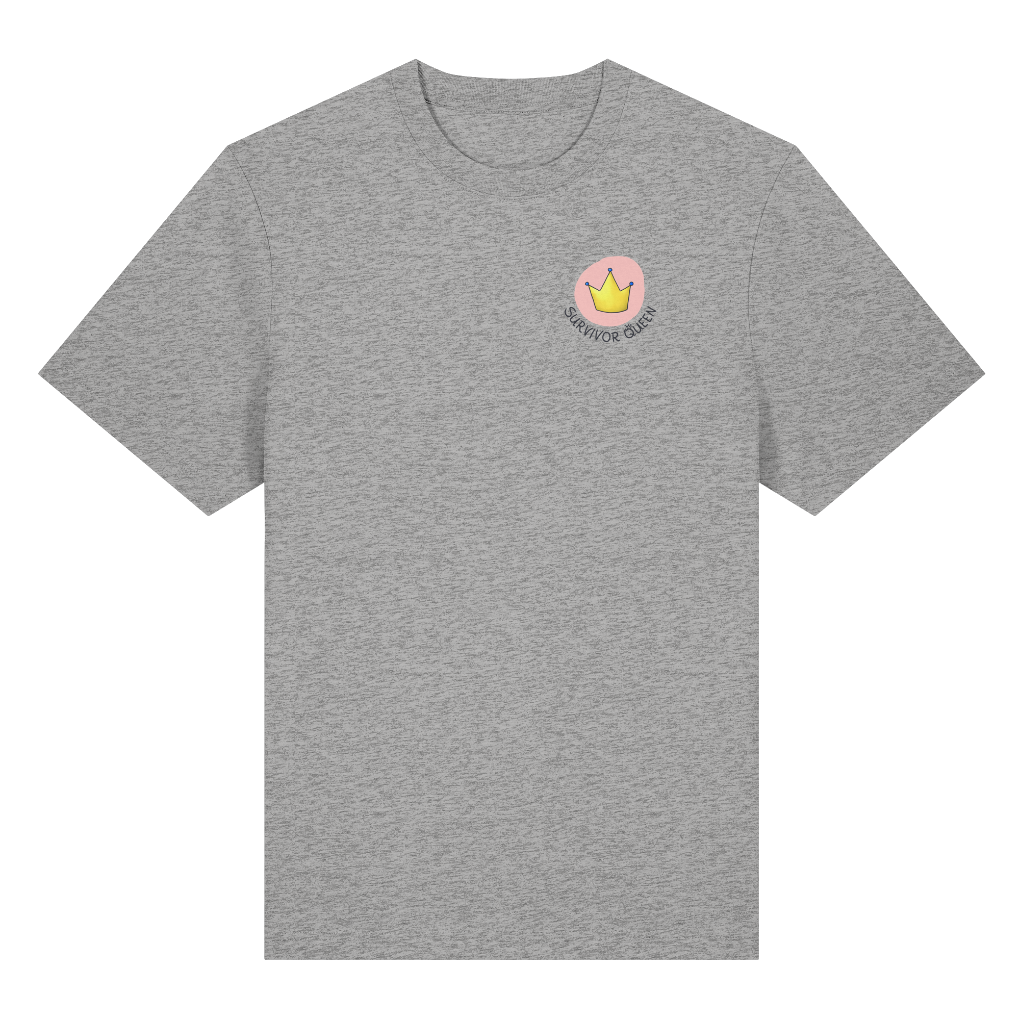 Survivor Queens Logo "Schriftzug Edition" Brustprint (hell) - Organic Heavy T-Shirt