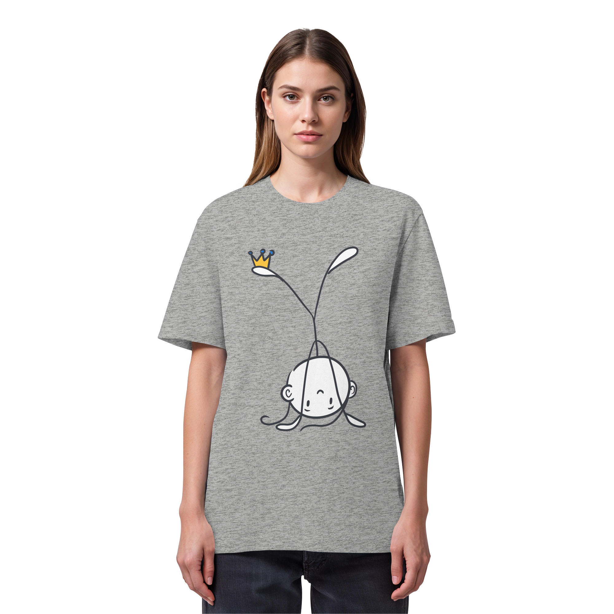 Seelenmännchen "Handstand Edition" Frontprint (hell) - Organic Heavy T-Shirt