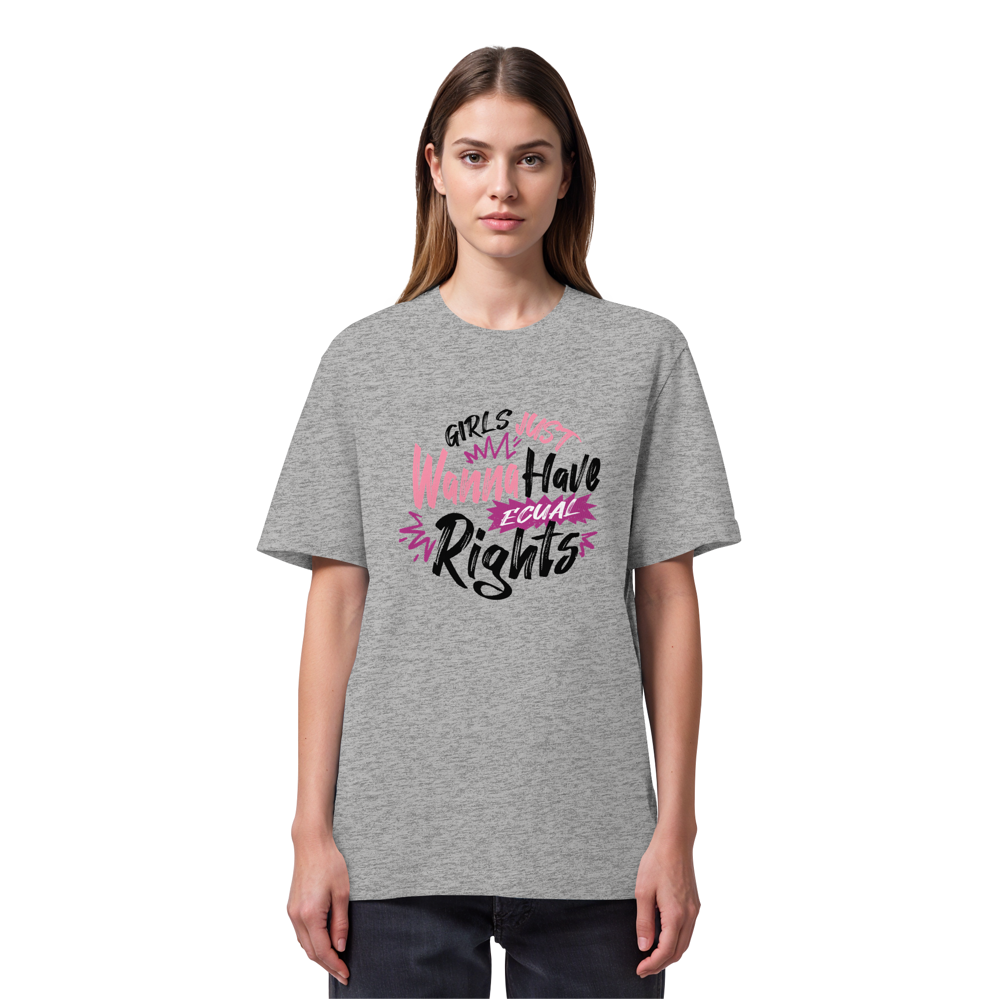 Girls Just Wanna Have Equal Rights - Organic Heavy T-Shirt