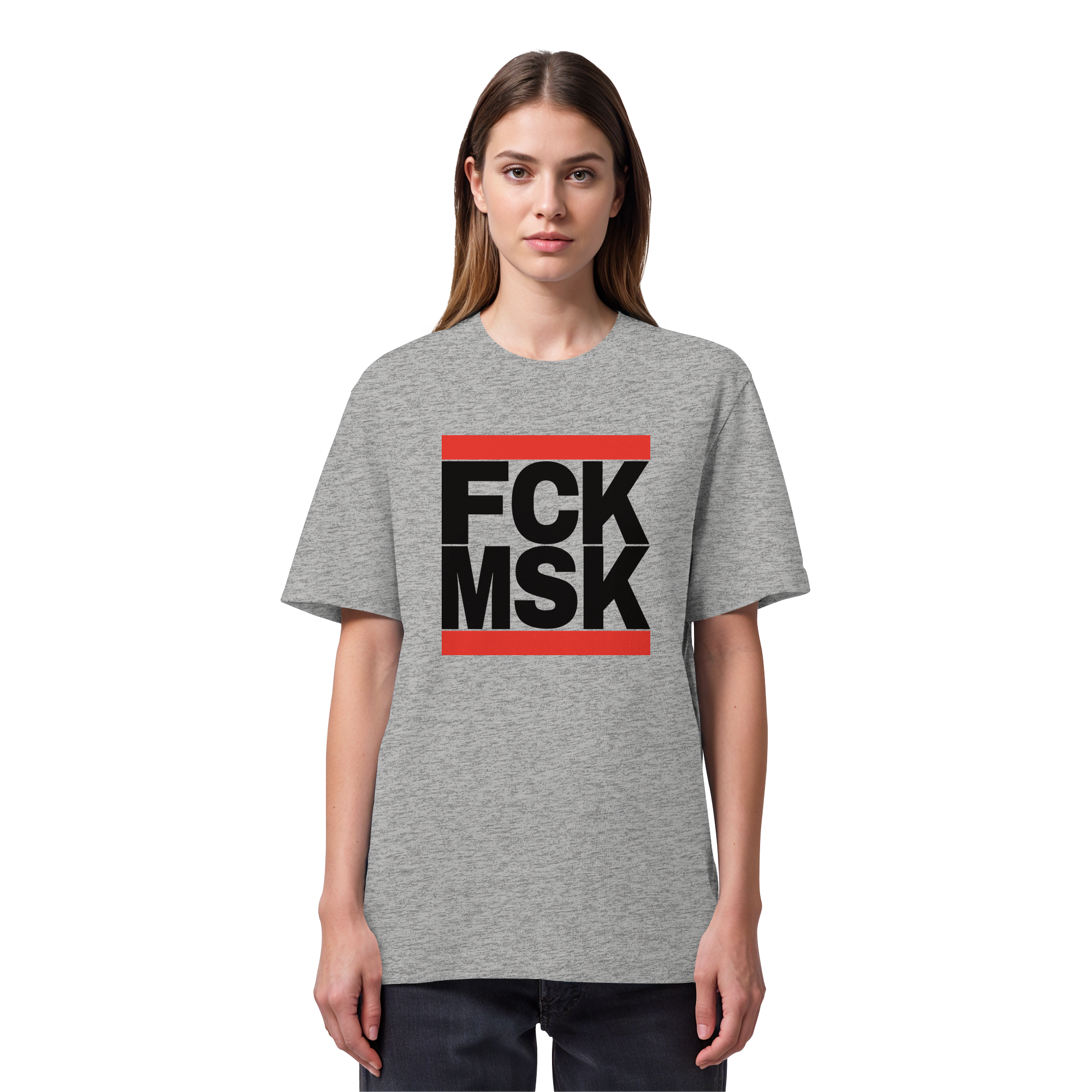 FCK MSK (schwarze Schrift) - Organic Heavy T-Shirt