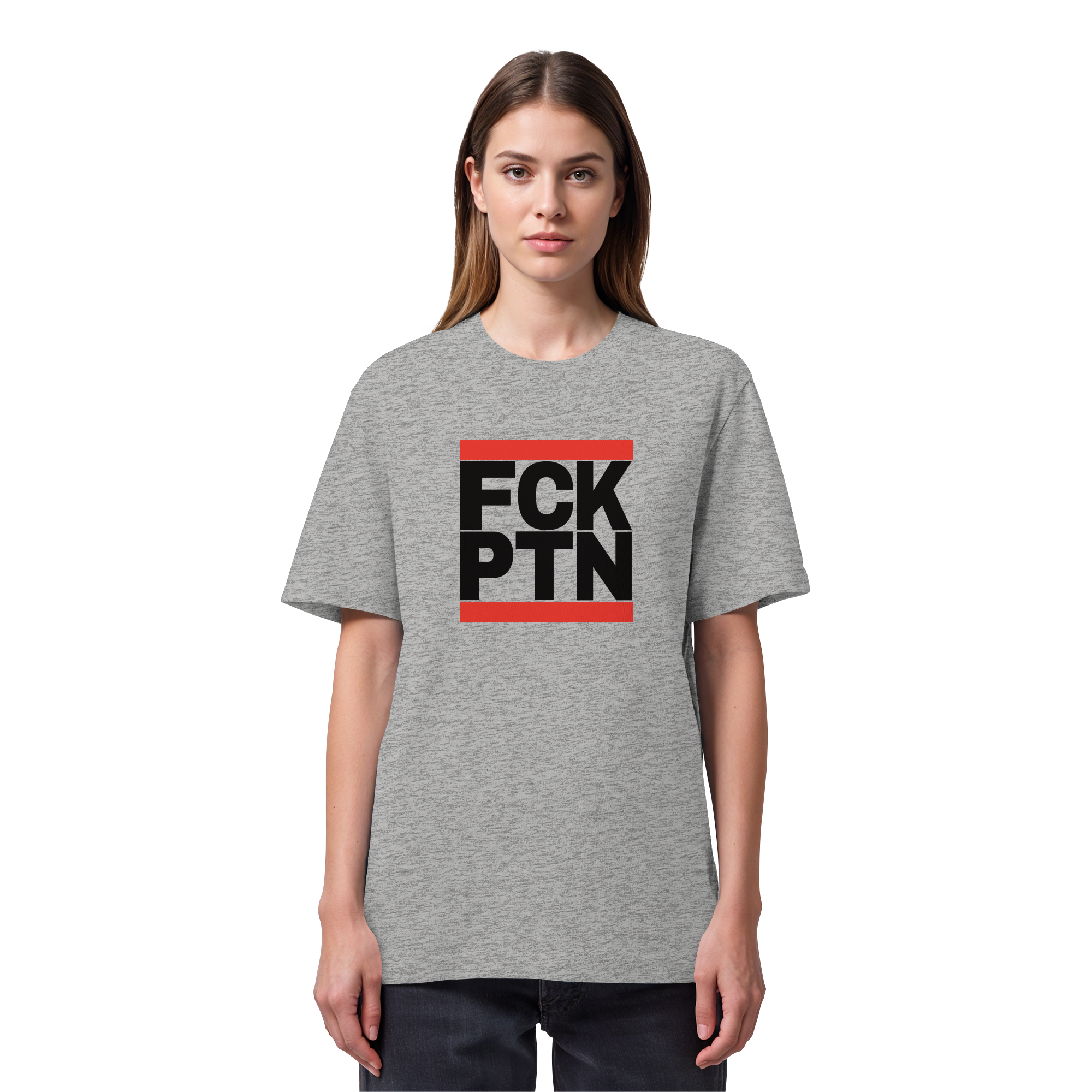 FCK PTN (schwarze Schrift) - Organic Heavy T-Shirt
