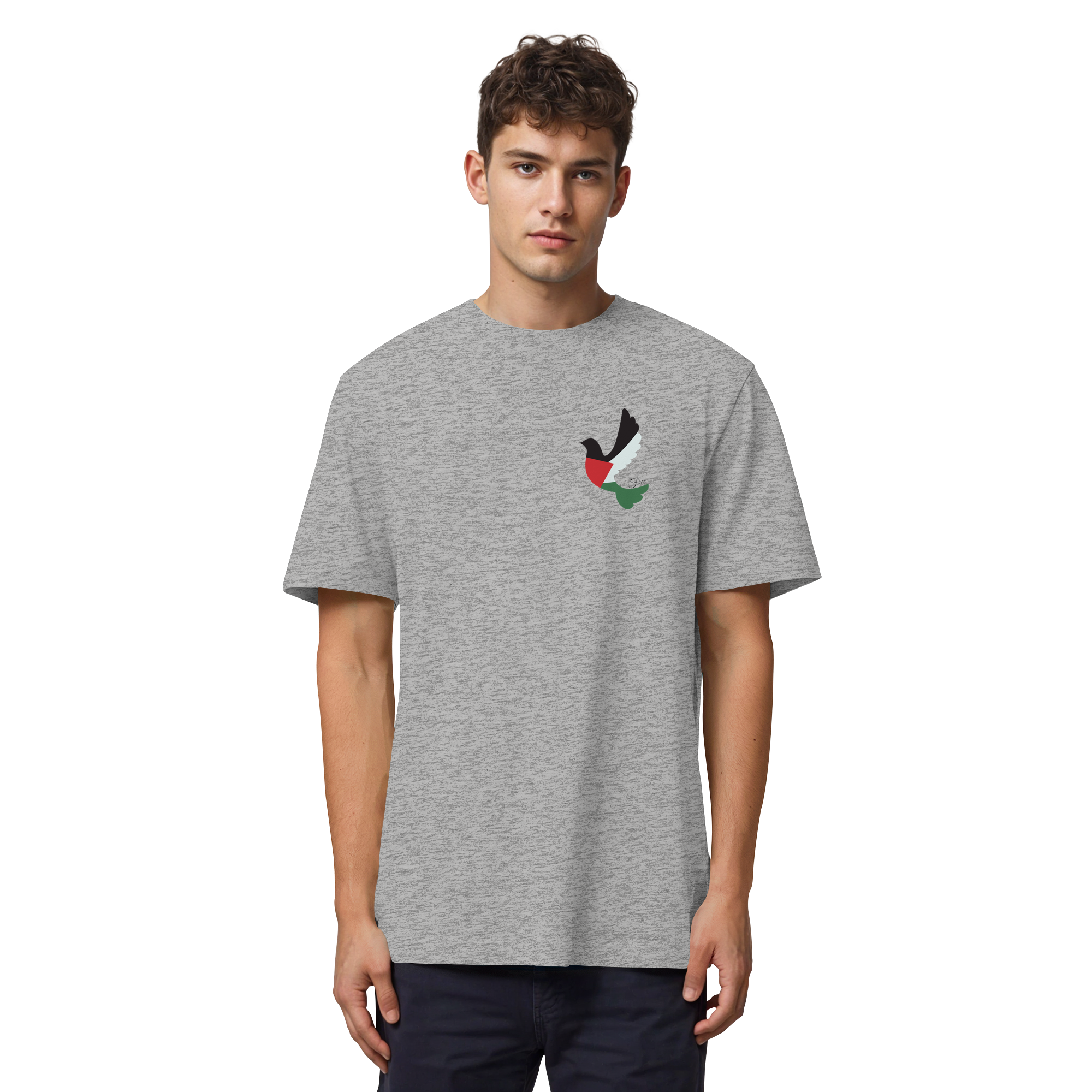 Free Palestine "Unbroken Wings Edition" - Organic Heavy T-Shirt