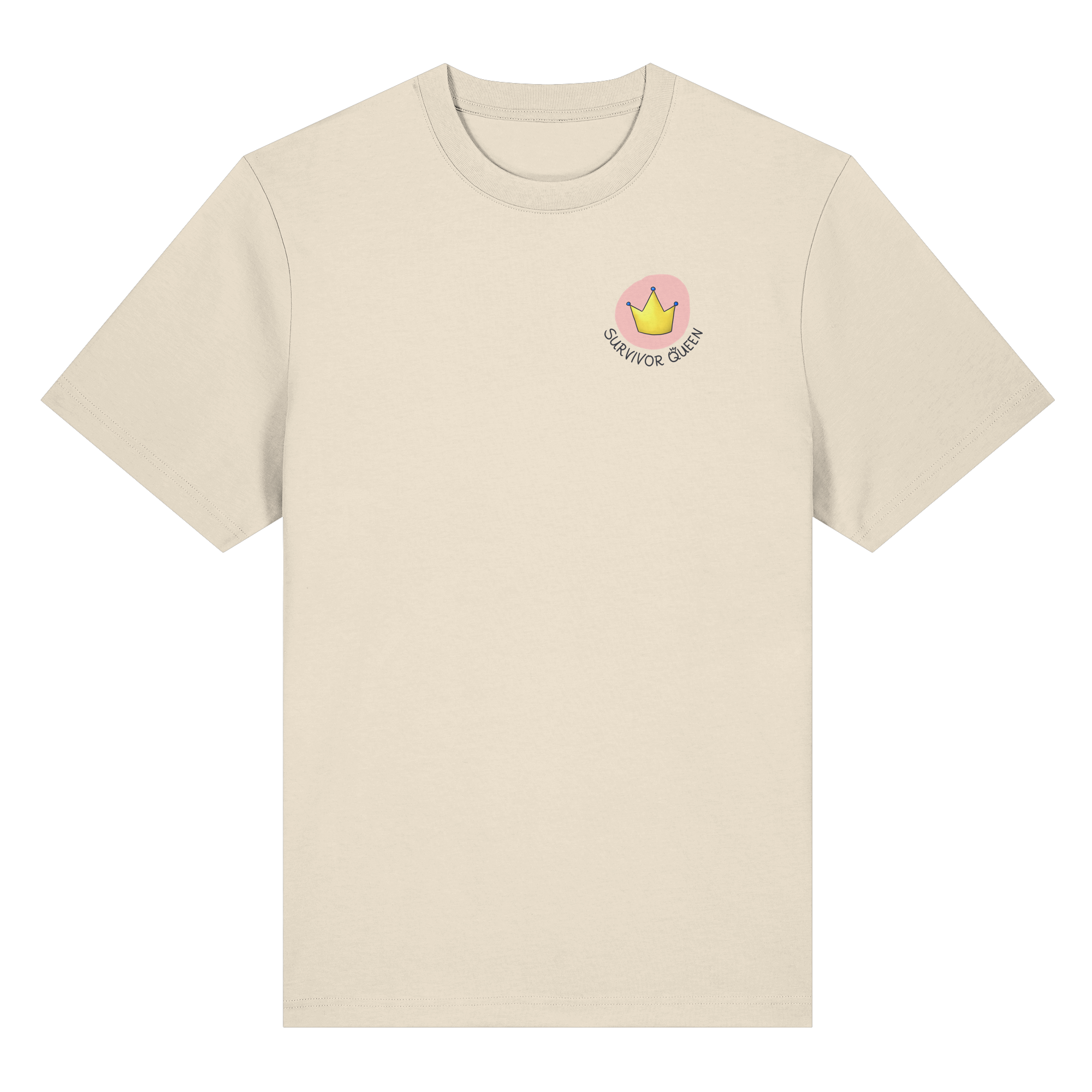 Survivor Queens Logo "Schriftzug Edition" Brustprint (hell) - Organic Heavy T-Shirt