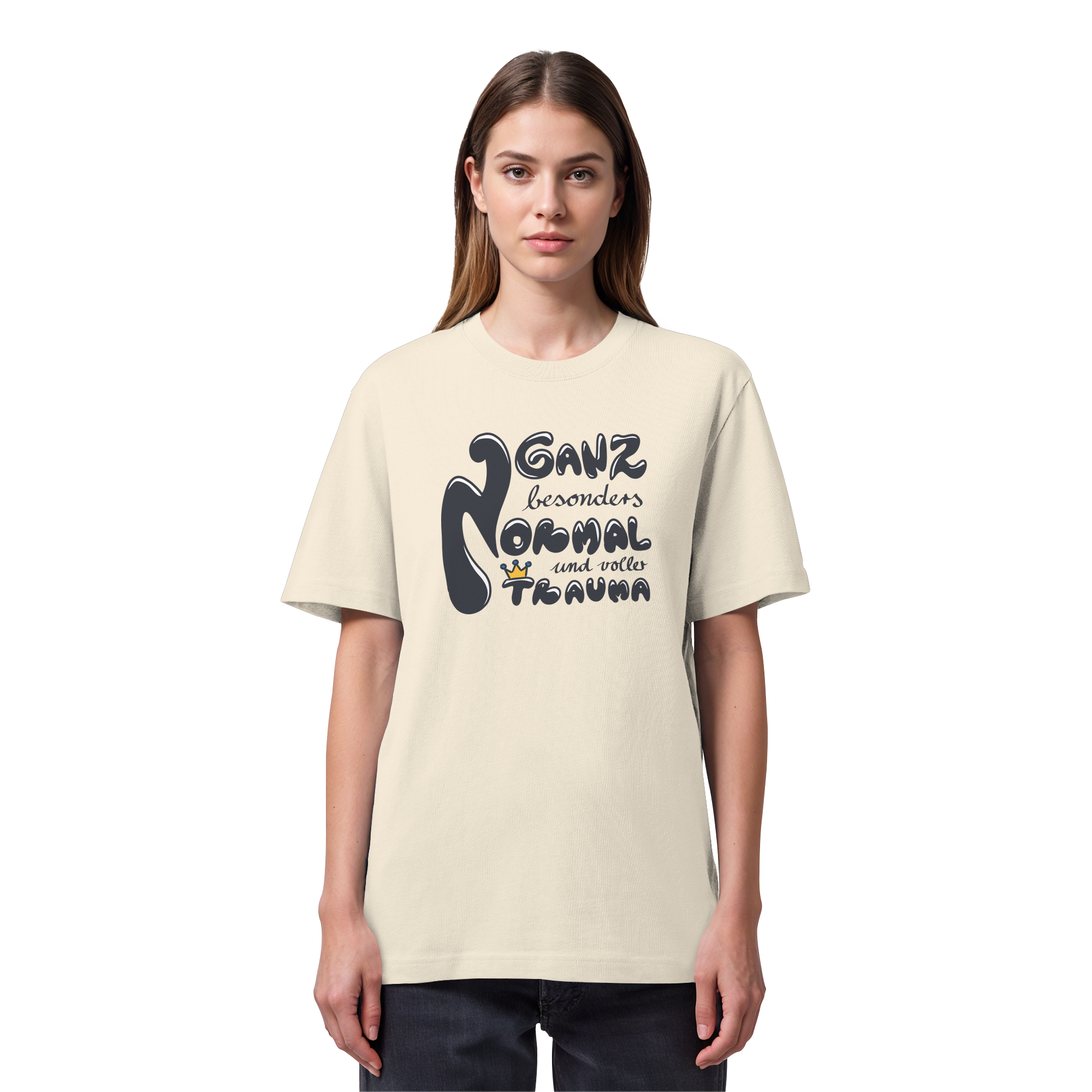 Ganz besonders Normal und voller Trauma "Schwarze Edition" - Organic Heavy T-Shirt
