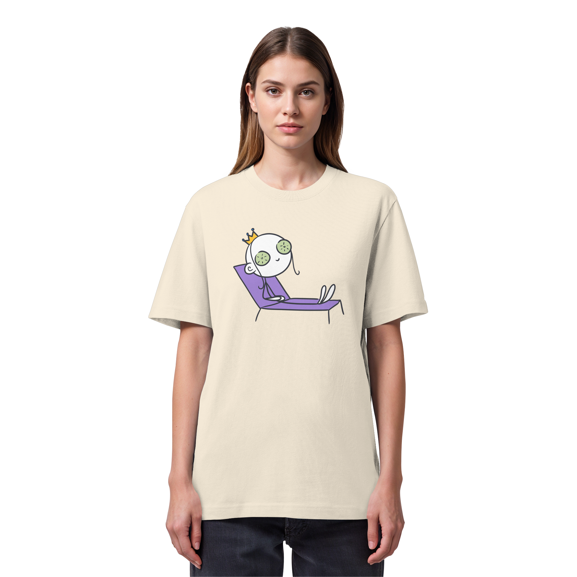 Seelenmännchen "Chill Out Edition" Frontprint - Organic Heavy T-Shirt