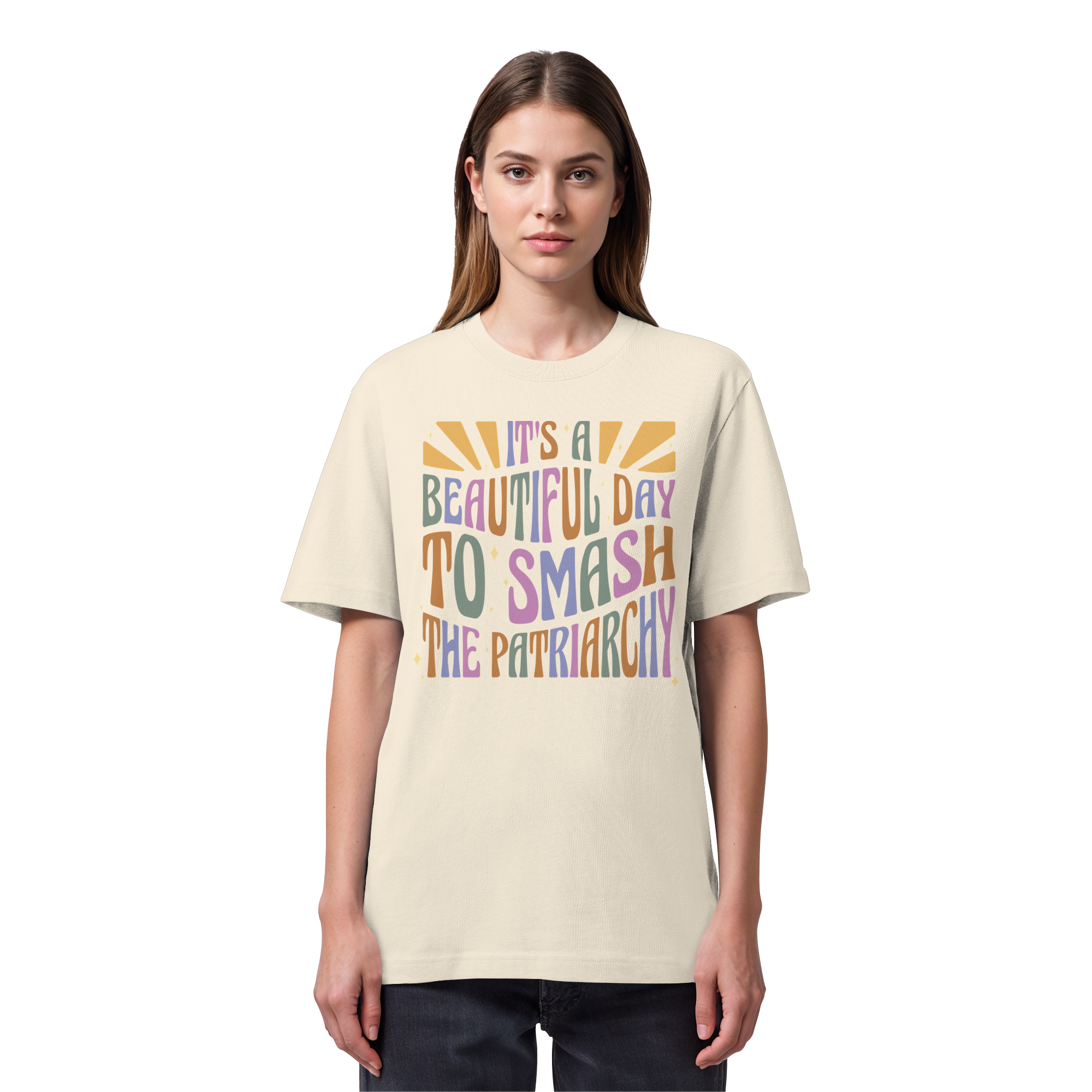 It's a Beautiful Day to Smash the Patriarchy - Organic Heavy T-Shirt