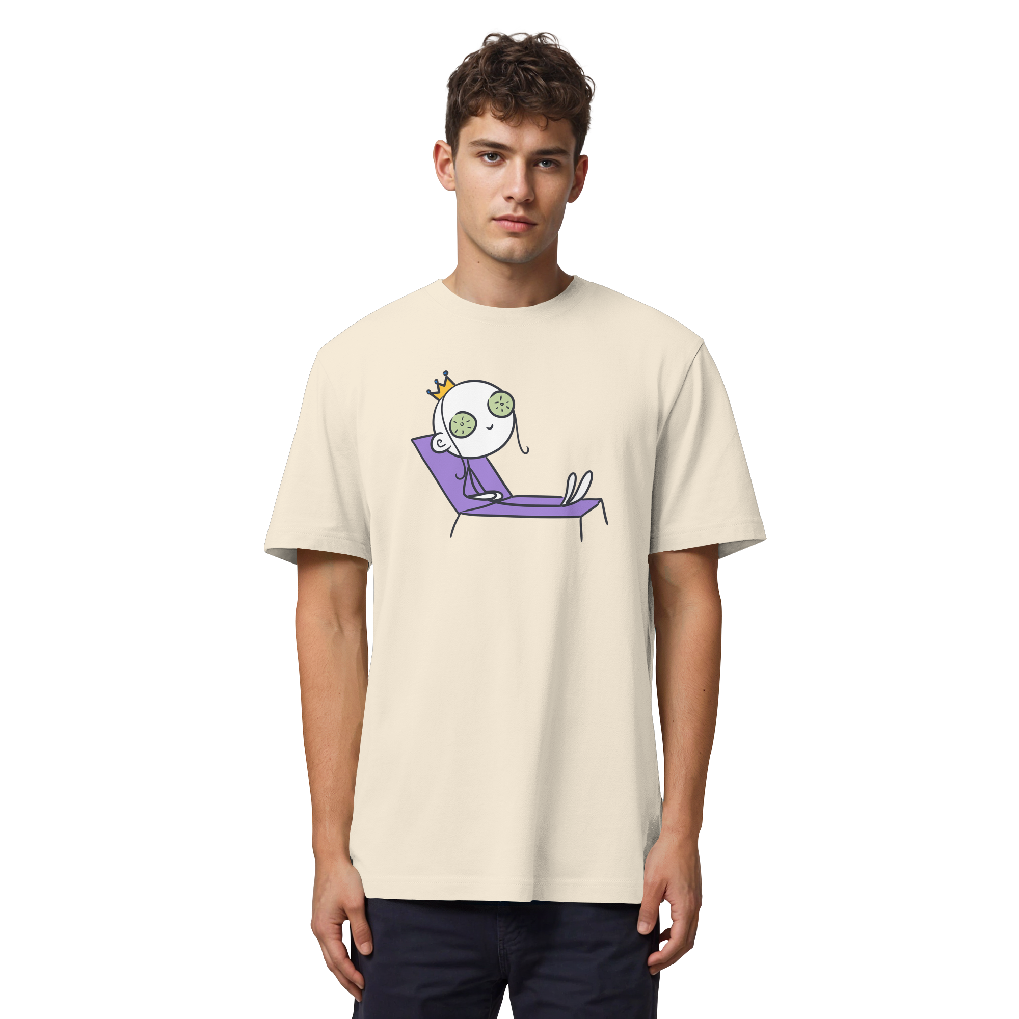 Seelenmännchen "Chill Out Edition" Frontprint - Organic Heavy T-Shirt