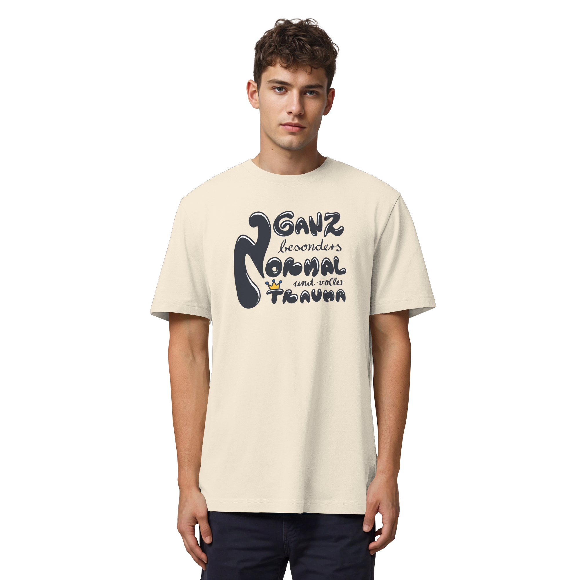 Ganz besonders Normal und voller Trauma "Schwarze Edition" - Organic Heavy T-Shirt