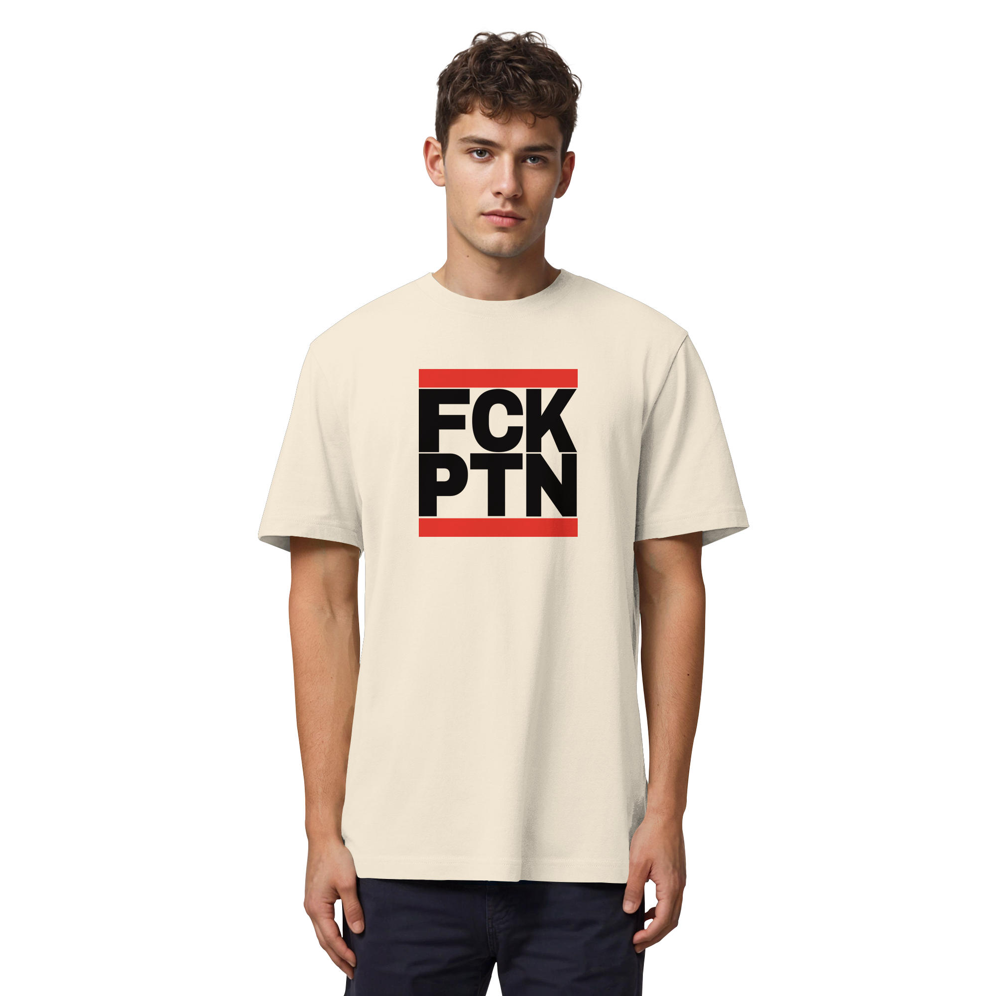 FCK PTN (schwarze Schrift) - Organic Heavy T-Shirt