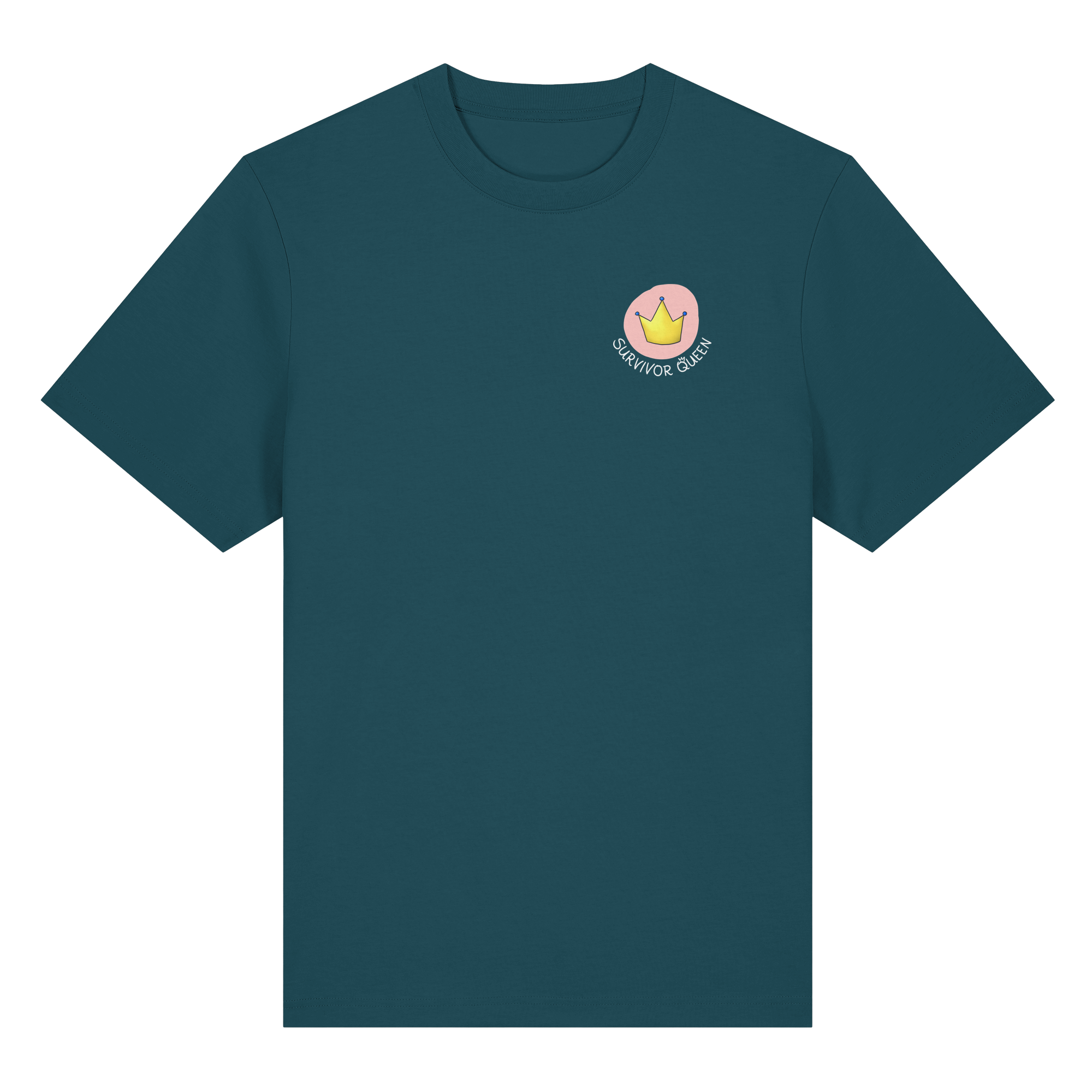 Survivor Queens Logo "Schriftzug Edition" Brustprint (dunkel) - Organic Heavy T-Shirt