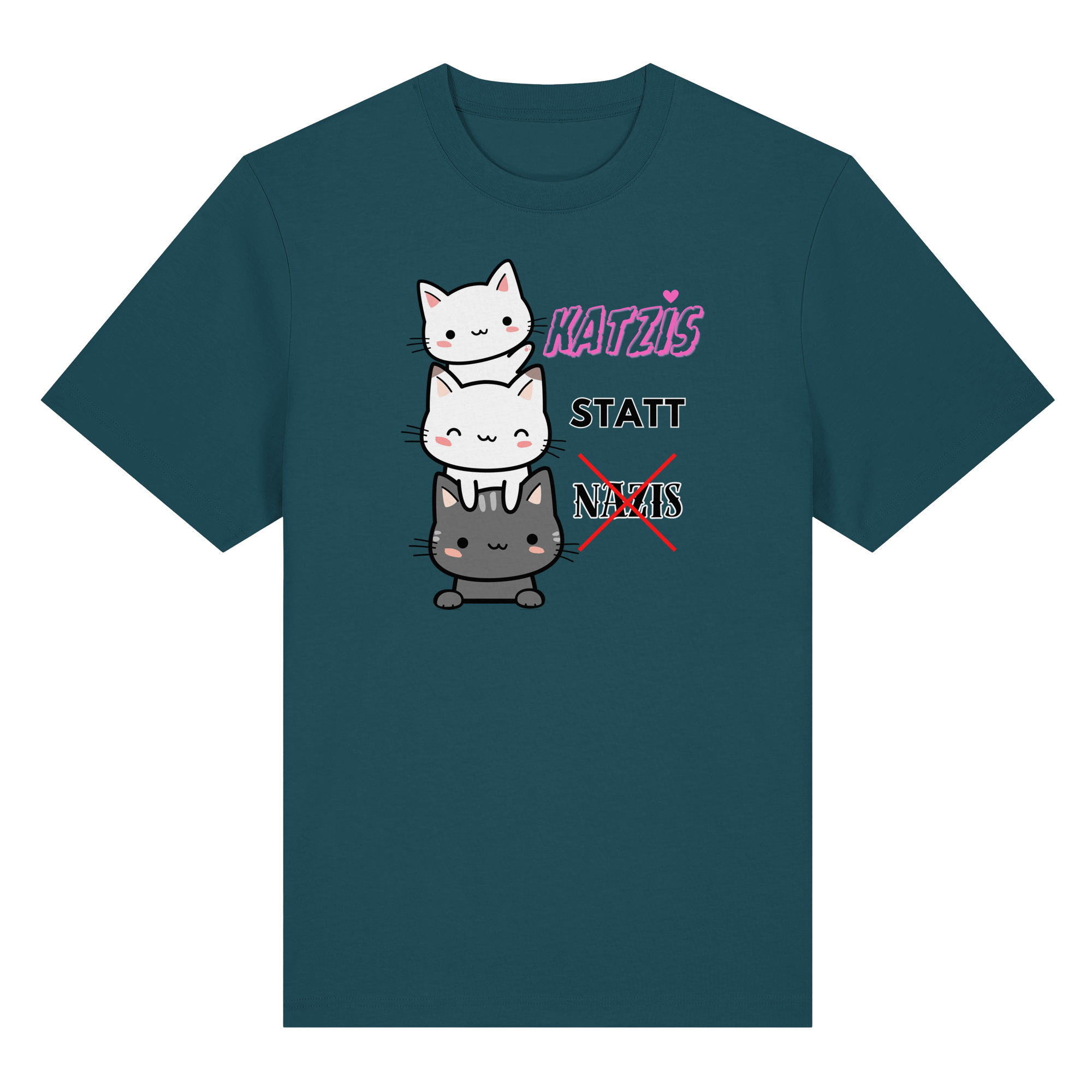 Katzis statt Nazis - Organic Heavy T-Shirt