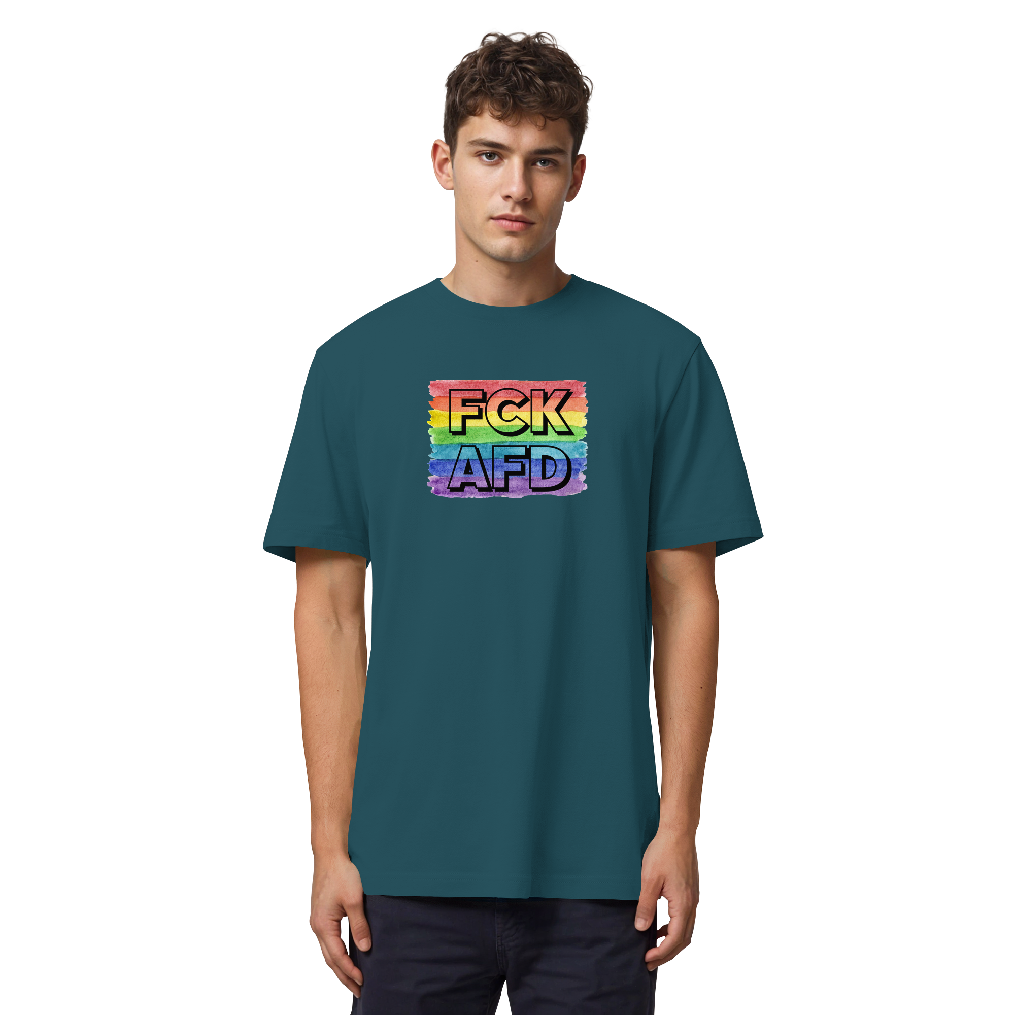 FCK AFD "Rainbow Resistance Edition" - Organic Heavy T-Shirt