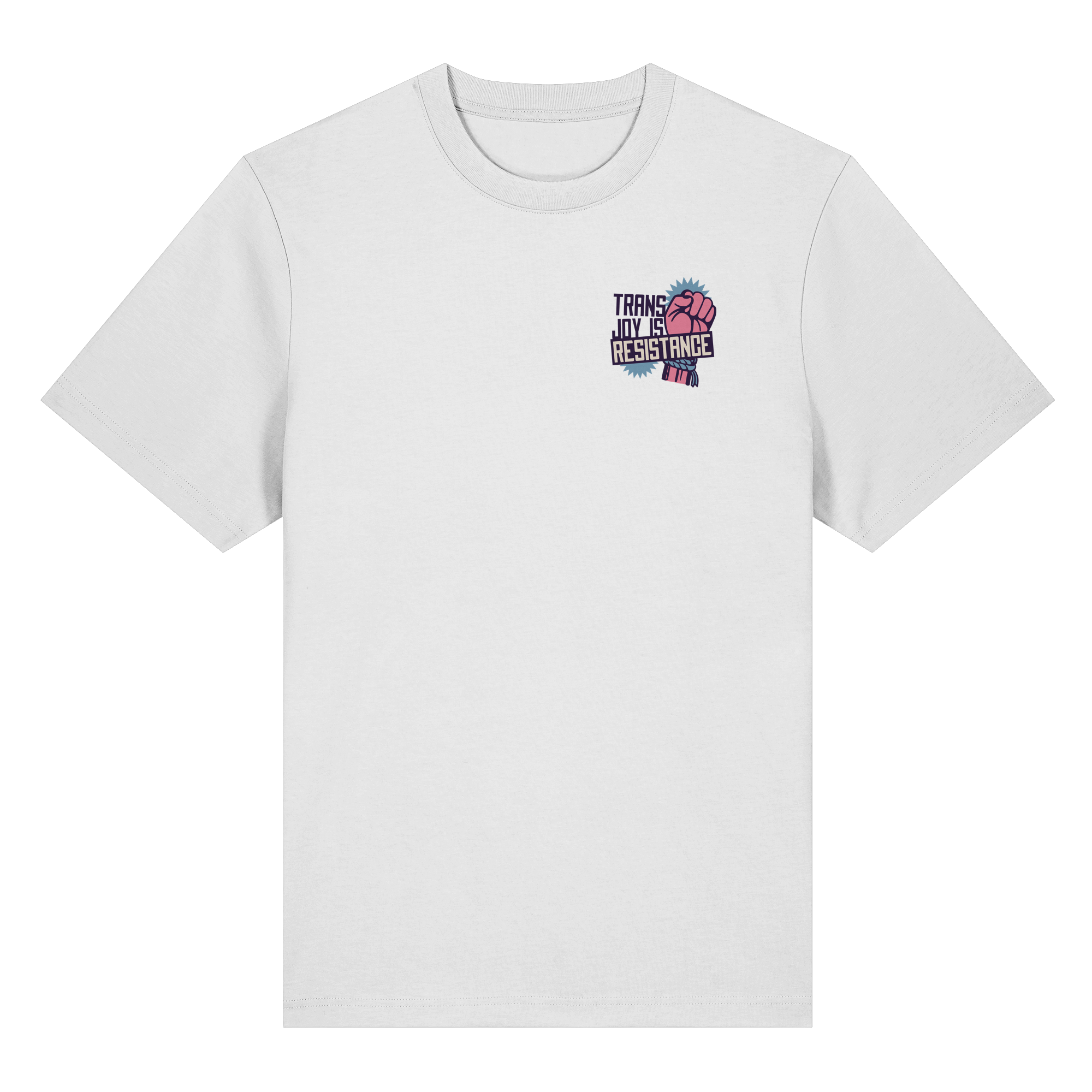 Trans Joy Is Resistance "Raised Fist Edition" - Organic Heavy T-Shirt