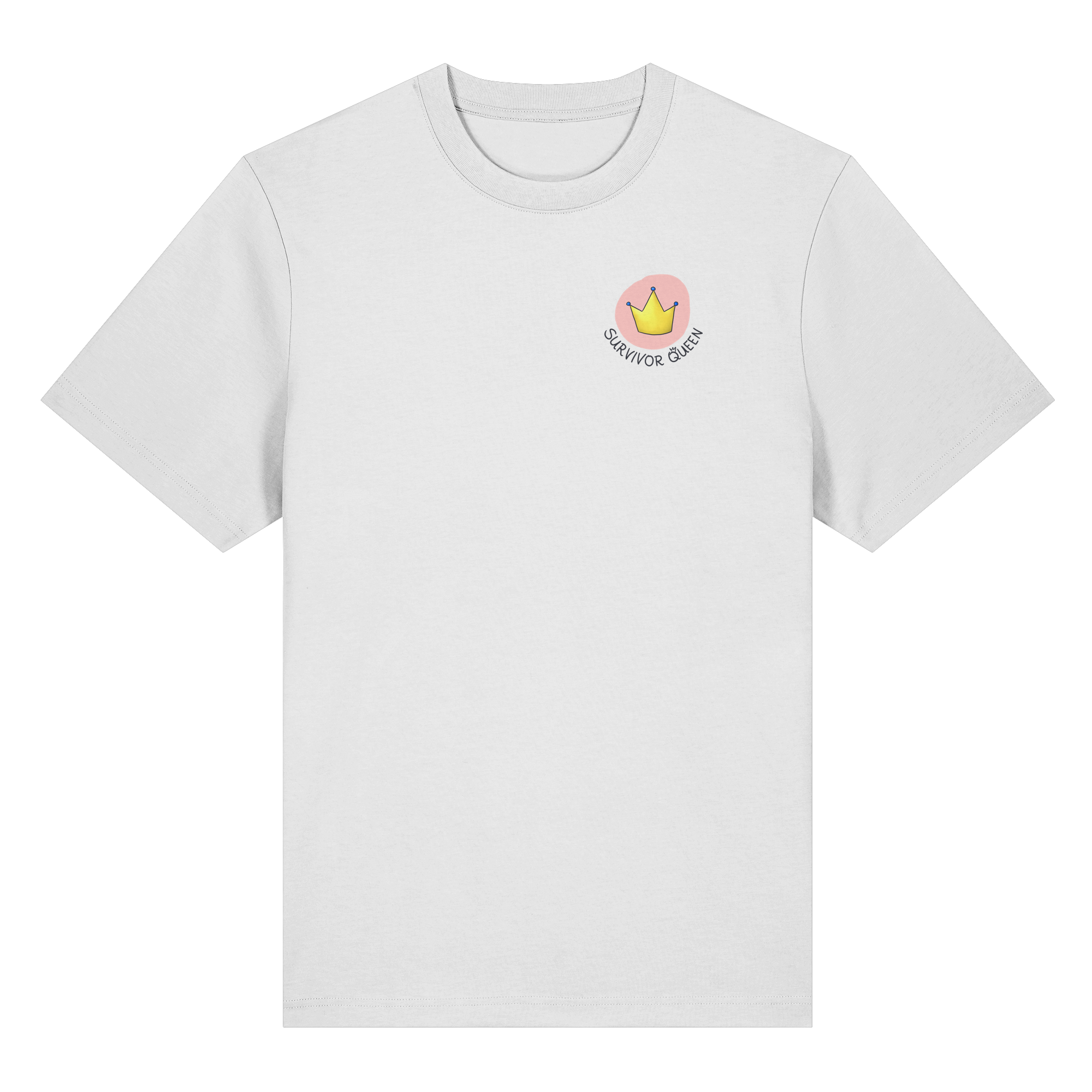 Survivor Queens Logo "Schriftzug Edition" Brustprint (hell) - Organic Heavy T-Shirt