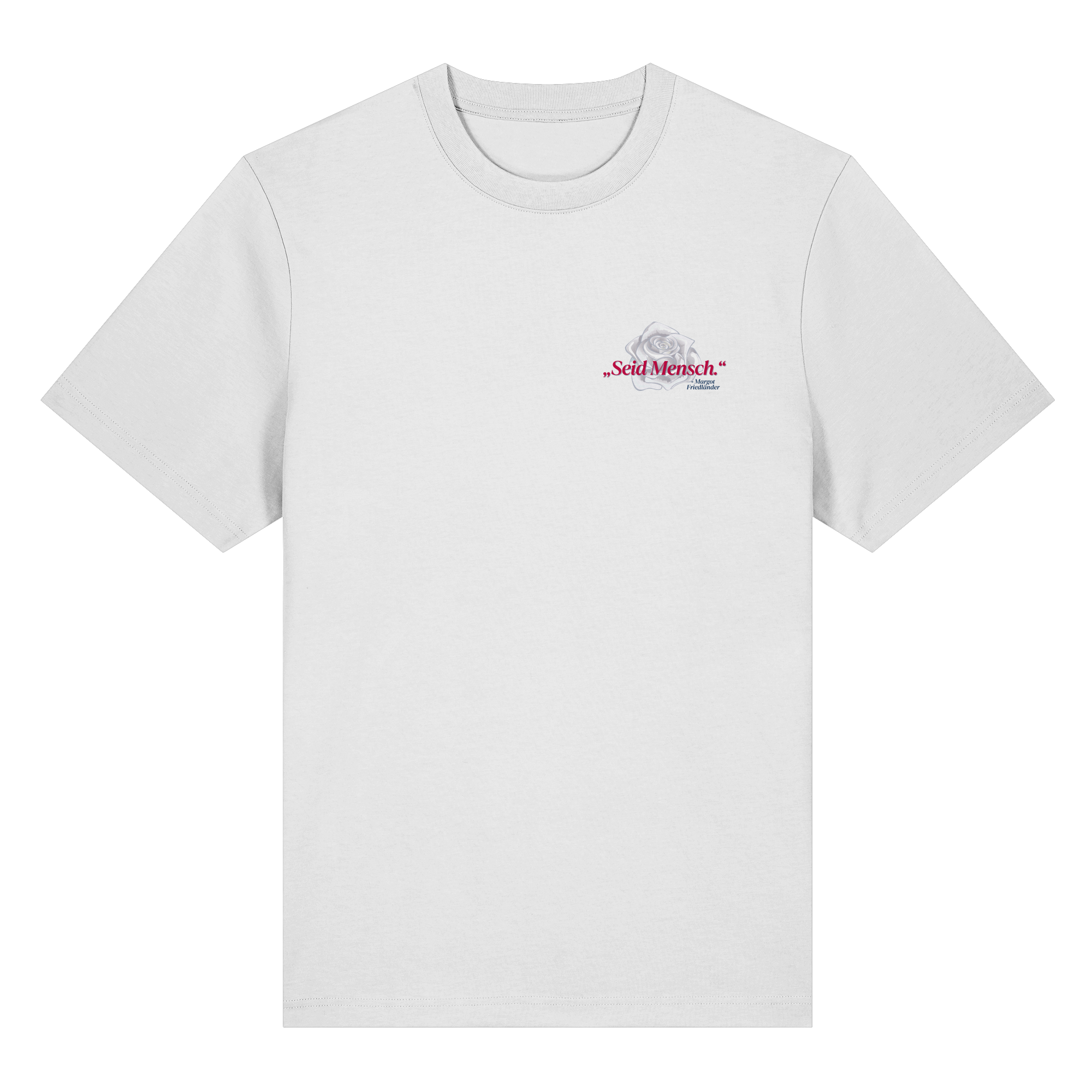 Seid Mensch "Weiße Rose Edition" - Organic Heavy T-Shirt
