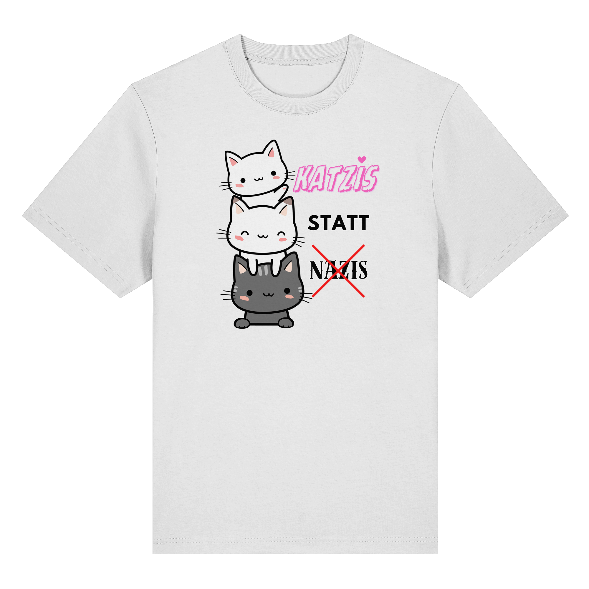 Katzis statt Nazis - Organic Heavy T-Shirt