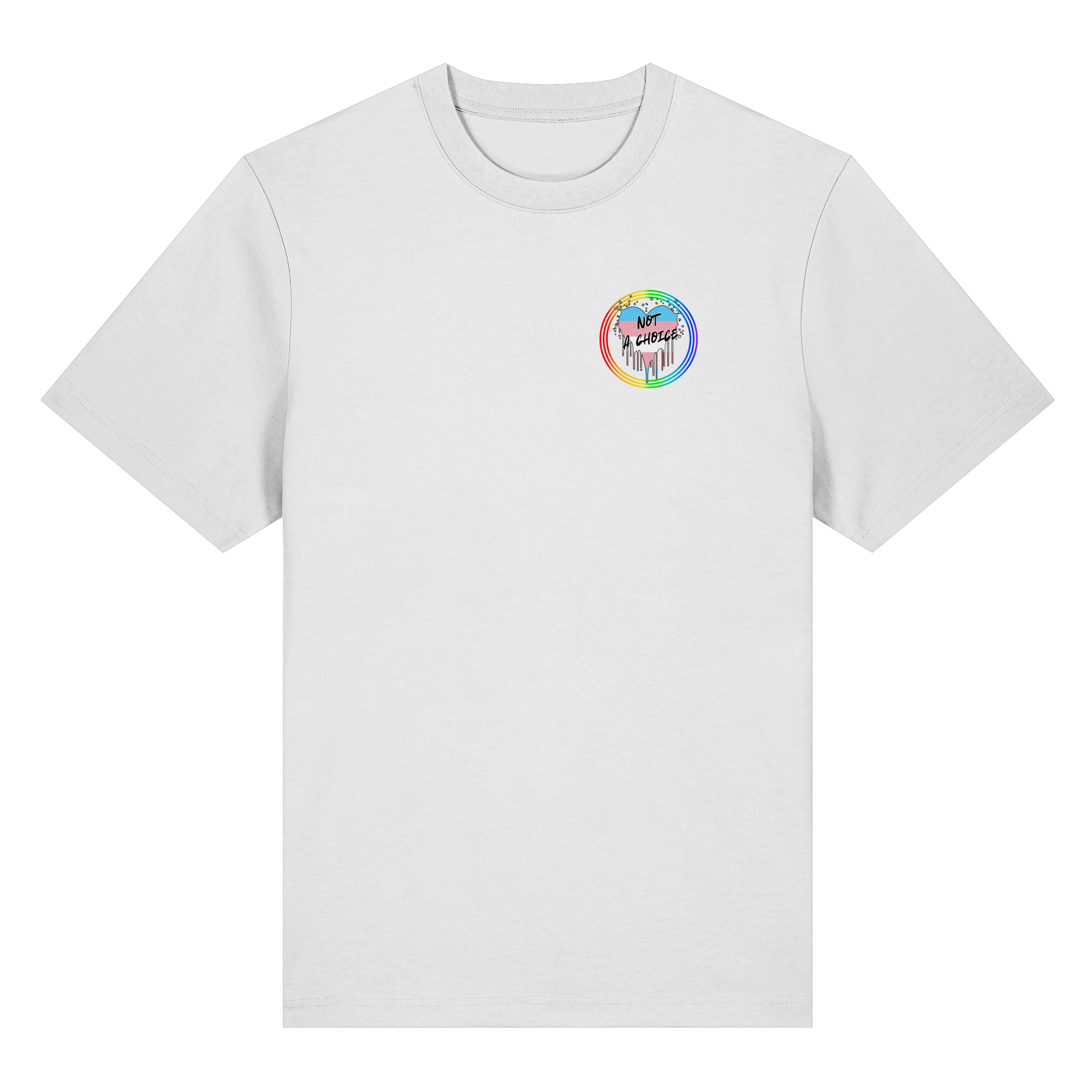 Trans Not a Choice "Regenbogenkreis Edition" - Organic Heavy T-Shirt
