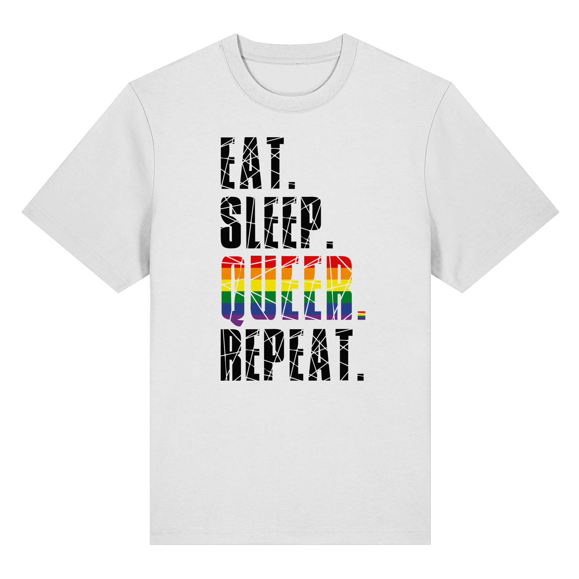 EAT. SLEEP. QUEER. REPEAT. - Organic Heavy T-Shirt