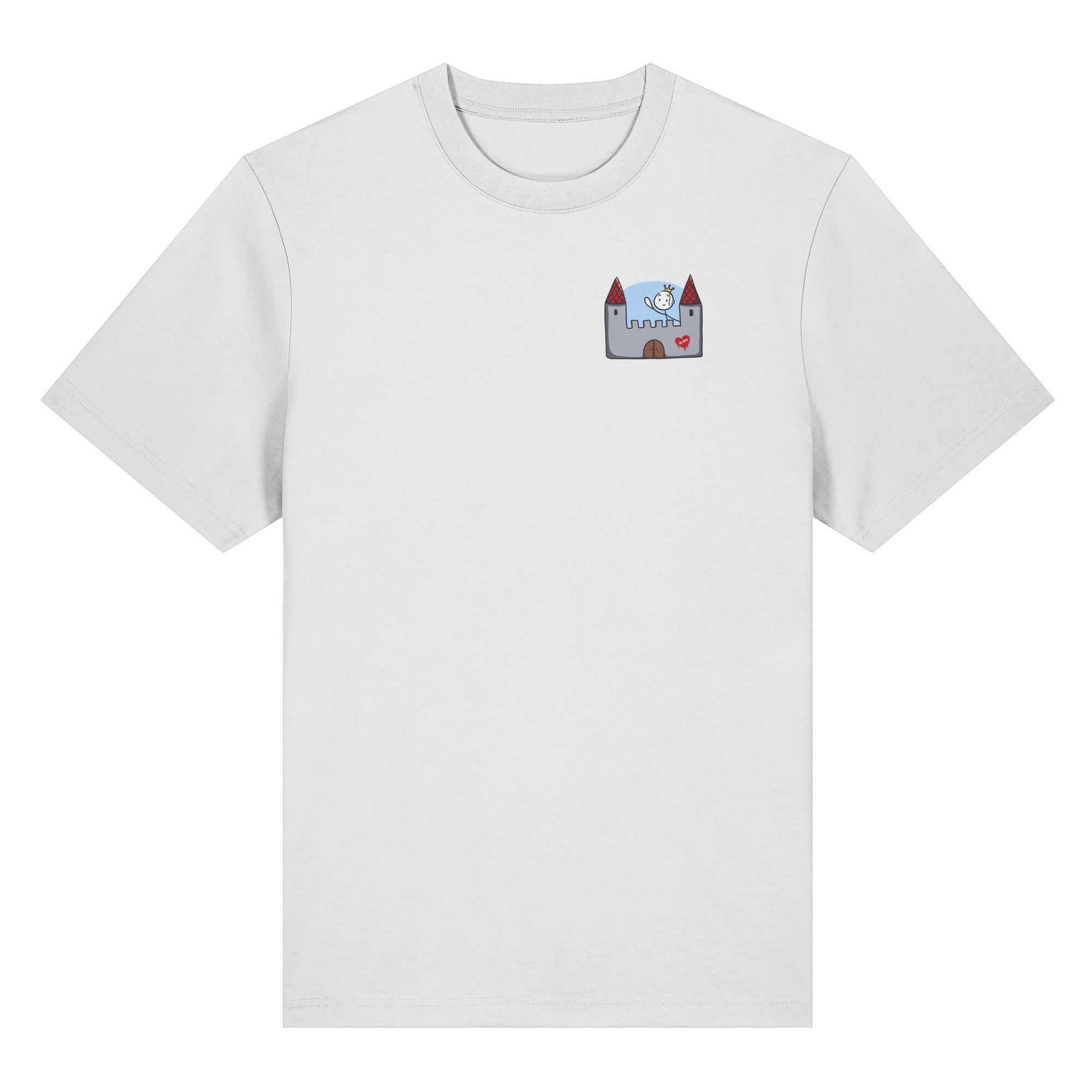 Seelenmännchen "Schloss Edition" Brustprint (hell) - Organic Heavy T-Shirt