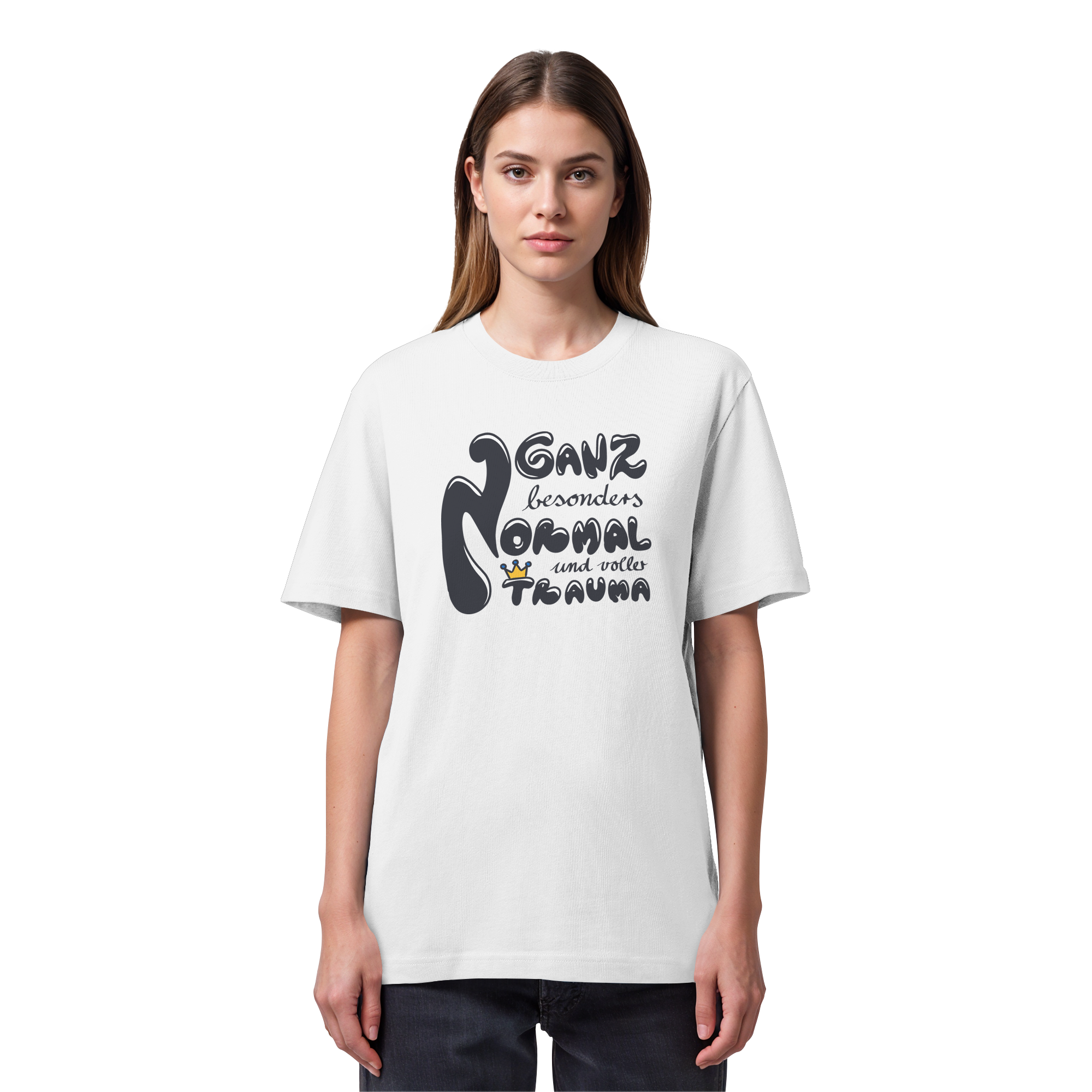 Ganz besonders Normal und voller Trauma "Schwarze Edition" - Organic Heavy T-Shirt