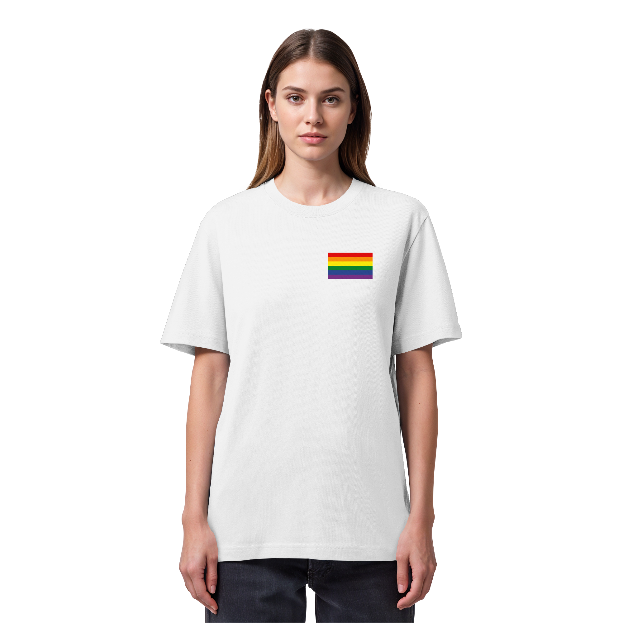 Regenbogen Pride Flag - Organic Heavy T-Shirt