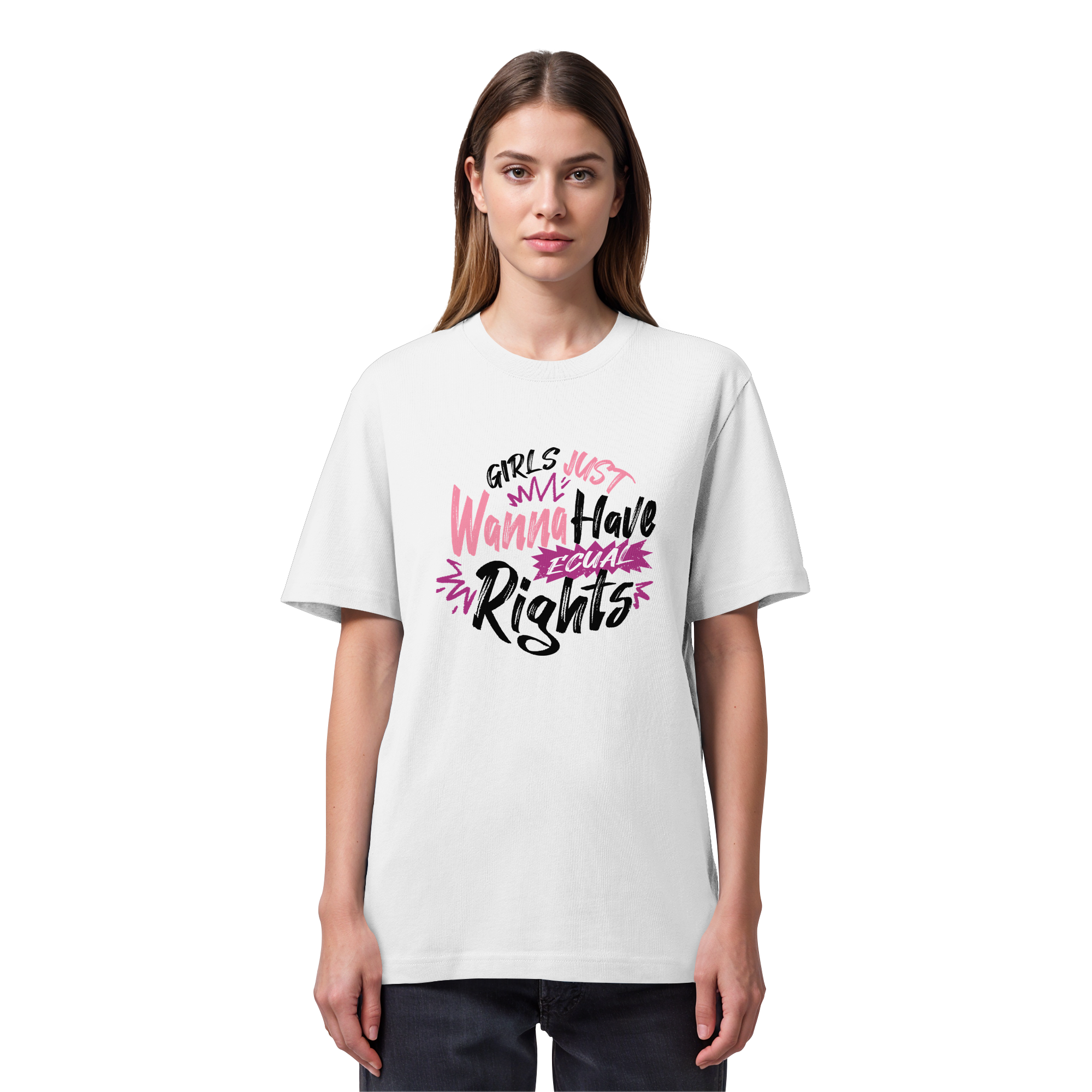 Girls Just Wanna Have Equal Rights - Organic Heavy T-Shirt