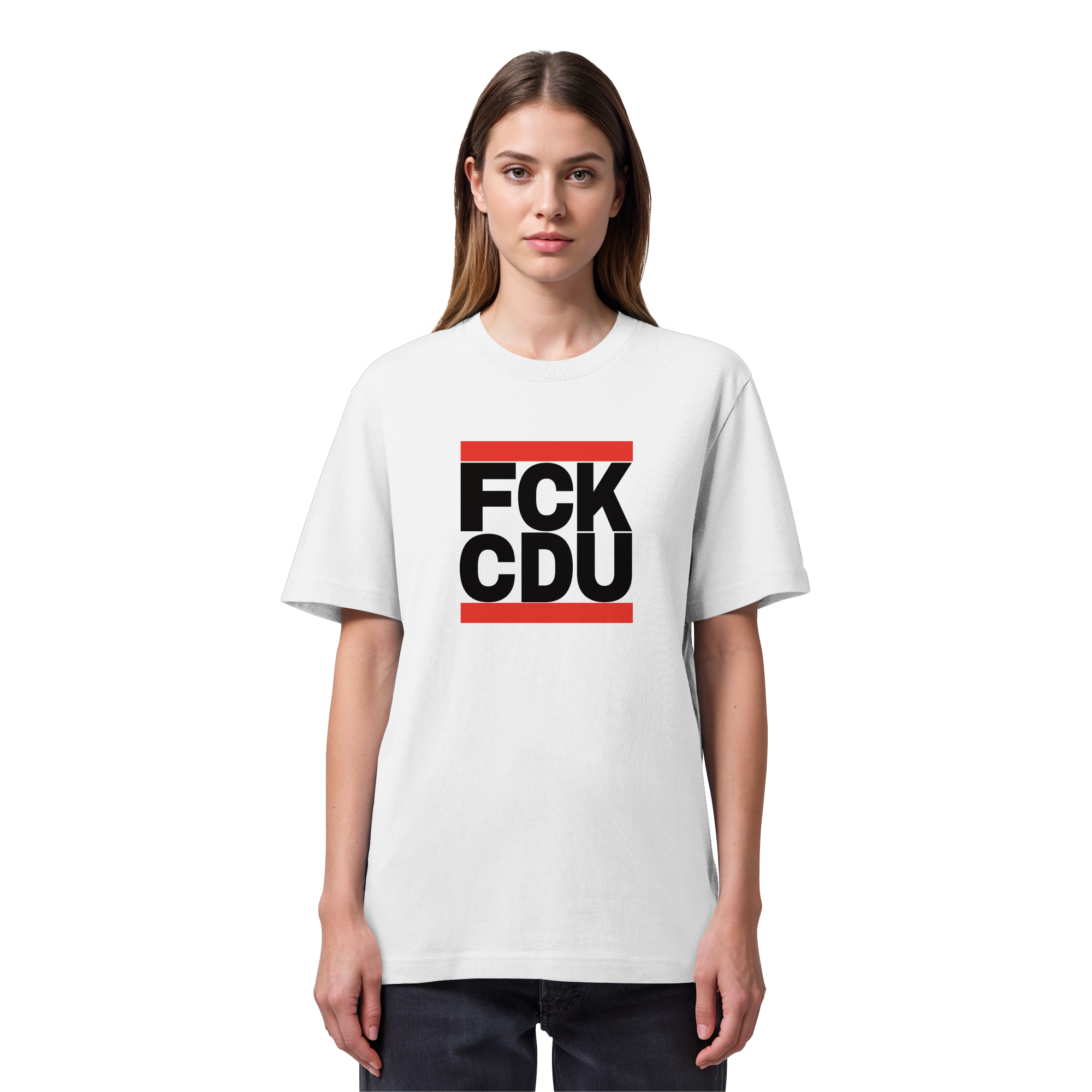 FCK CDU (schwarze Schrift) - Organic Heavy T-Shirt