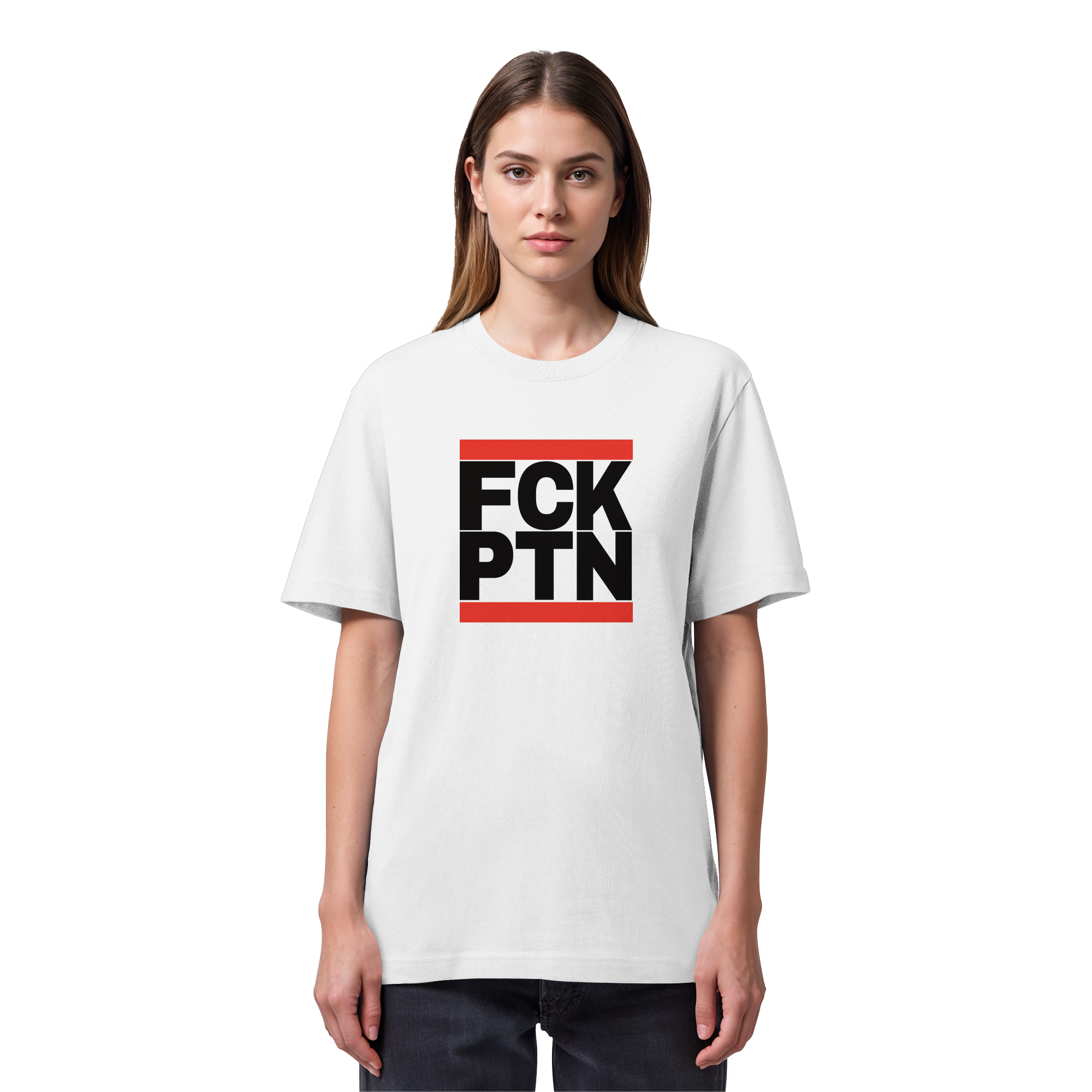 FCK PTN (schwarze Schrift) - Organic Heavy T-Shirt