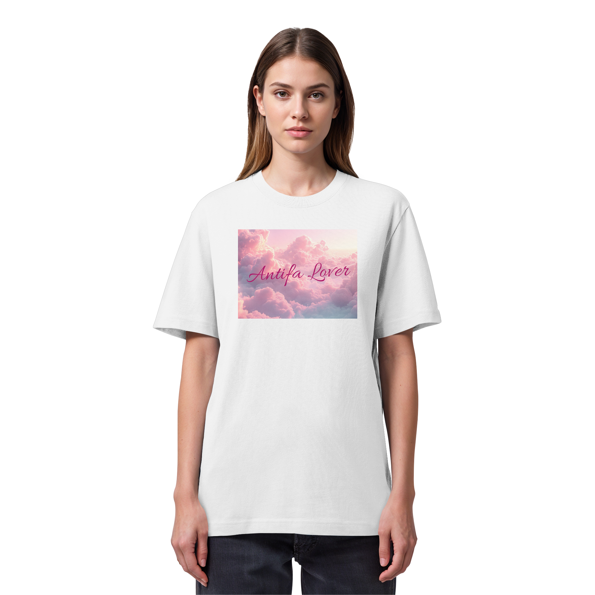 Antifa Lover Backprint - Organic Heavy T-Shirt